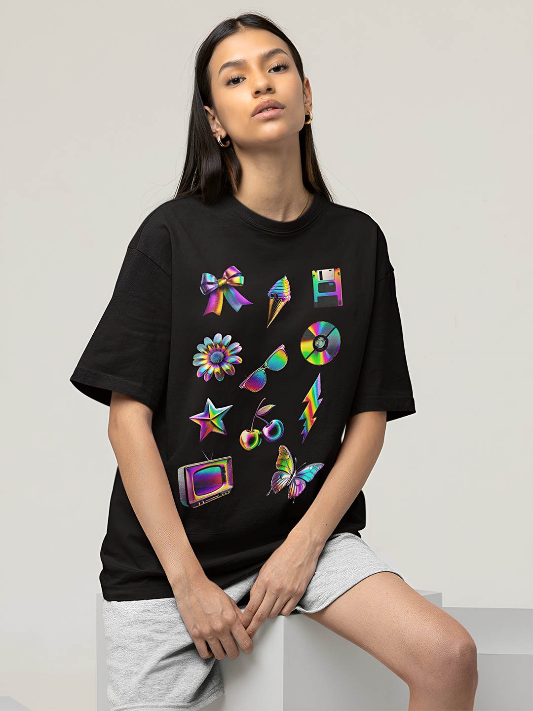 Beetein Lamhein Printed Cotton Drop-Shoulder Sleeves Bio Finish Oversized T-shirt, Black
Beetein Lamhein Printed Cotton Drop-Shoulder Sleeves Bio Finish Oversized T-shirt, Black
