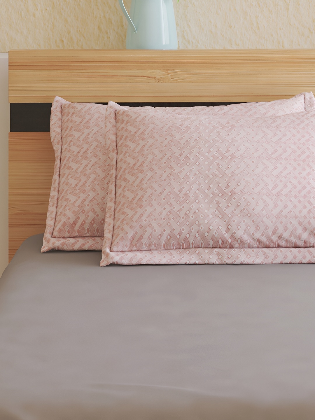 Home Centre Rhapsody Mond Pink 2 Pieces Self Design Pure Cotton Rectangle Pillow Covers
Home Centre Rhapsody Mond Pink 2 Pieces Self Design Pure Cotton Rectangle Pillow Covers
