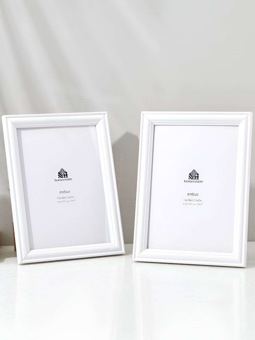 Home Centre Sepia Lucas White 2 Pieces Table Photo Frames