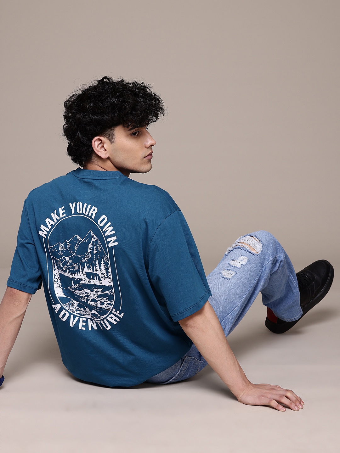 The Roadster Lifestyle Co. Printed Drop-Shoulder Relaxed Fit Pure Cotton T-shirt, Blue
The Roadster Lifestyle Co. Printed Drop-Shoulder Relaxed Fit Pure Cotton T-shirt, Blue