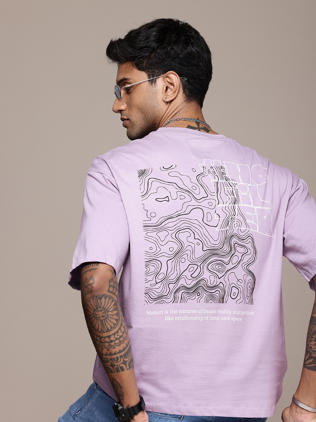 The Roadster Life Co. Printed Drop-Shoulder Sleeves Relaxed Fit Pure Cotton T-shirt, Lavender
The Roadster Life Co. Printed Drop-Shoulder Sleeves Relaxed Fit Pure Cotton T-shirt, Lavender