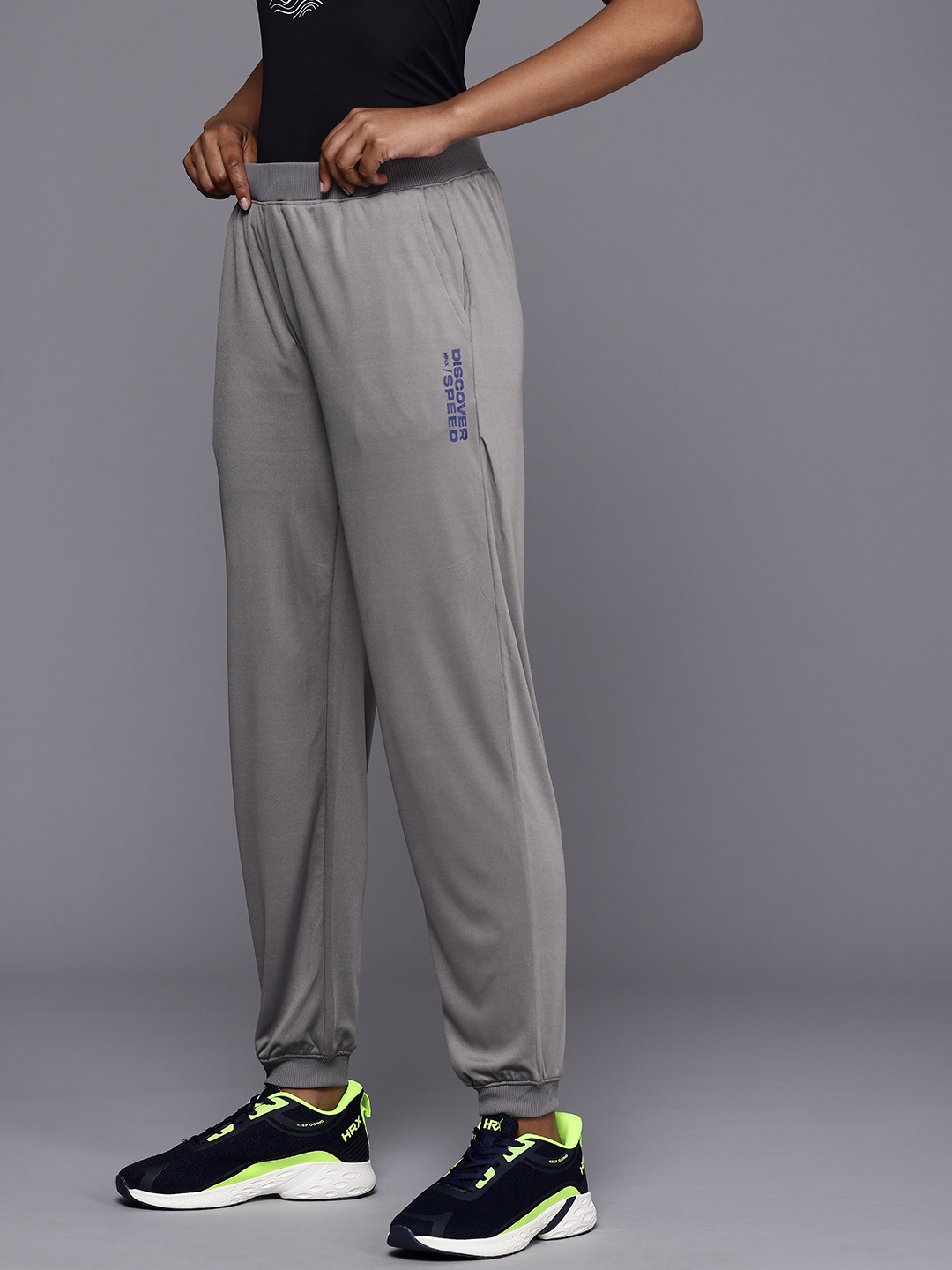 HRX by Hrithik Roshan Women Rapid-Dry Antimicrobial Running Joggers, Grey
HRX by Hrithik Roshan Women Rapid-Dry Antimicrobial Running Joggers, Grey