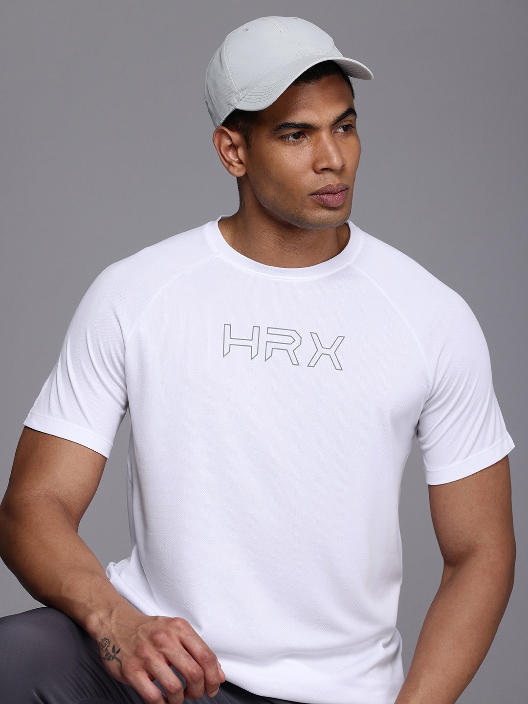 HRX by Hrithik Roshan Brand Logo Printed Rapid Dry Antimicrobial Finish Running T-shirt, White
HRX by Hrithik Roshan Brand Logo Printed Rapid Dry Antimicrobial Finish Running T-shirt, White