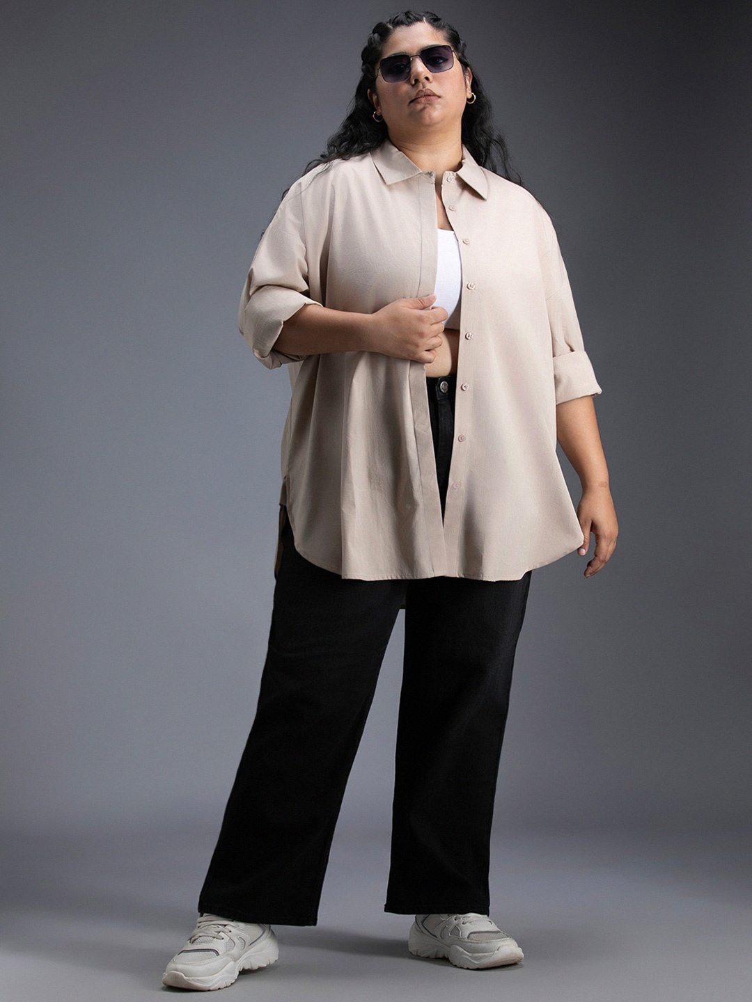 Freeform by High Star Classic Spread Collar Curved Cotton Oversized Casual Shirt, Brown
Freeform by High Star Classic Spread Collar Curved Cotton Oversized Casual Shirt, Brown