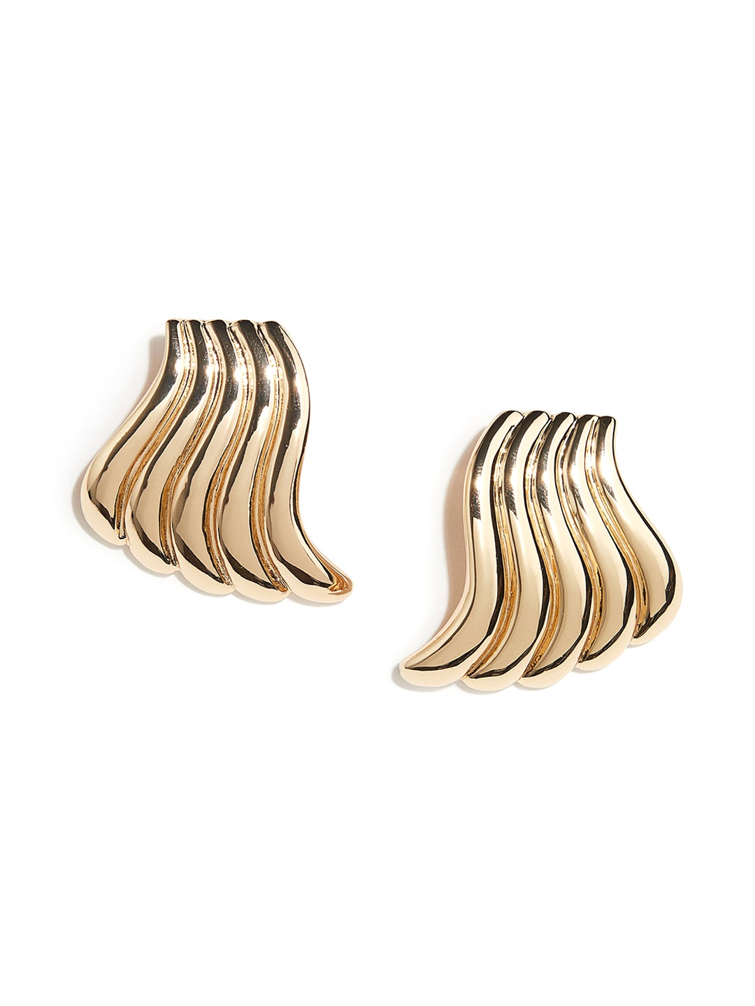 H&M Swirly Earrings, Gold