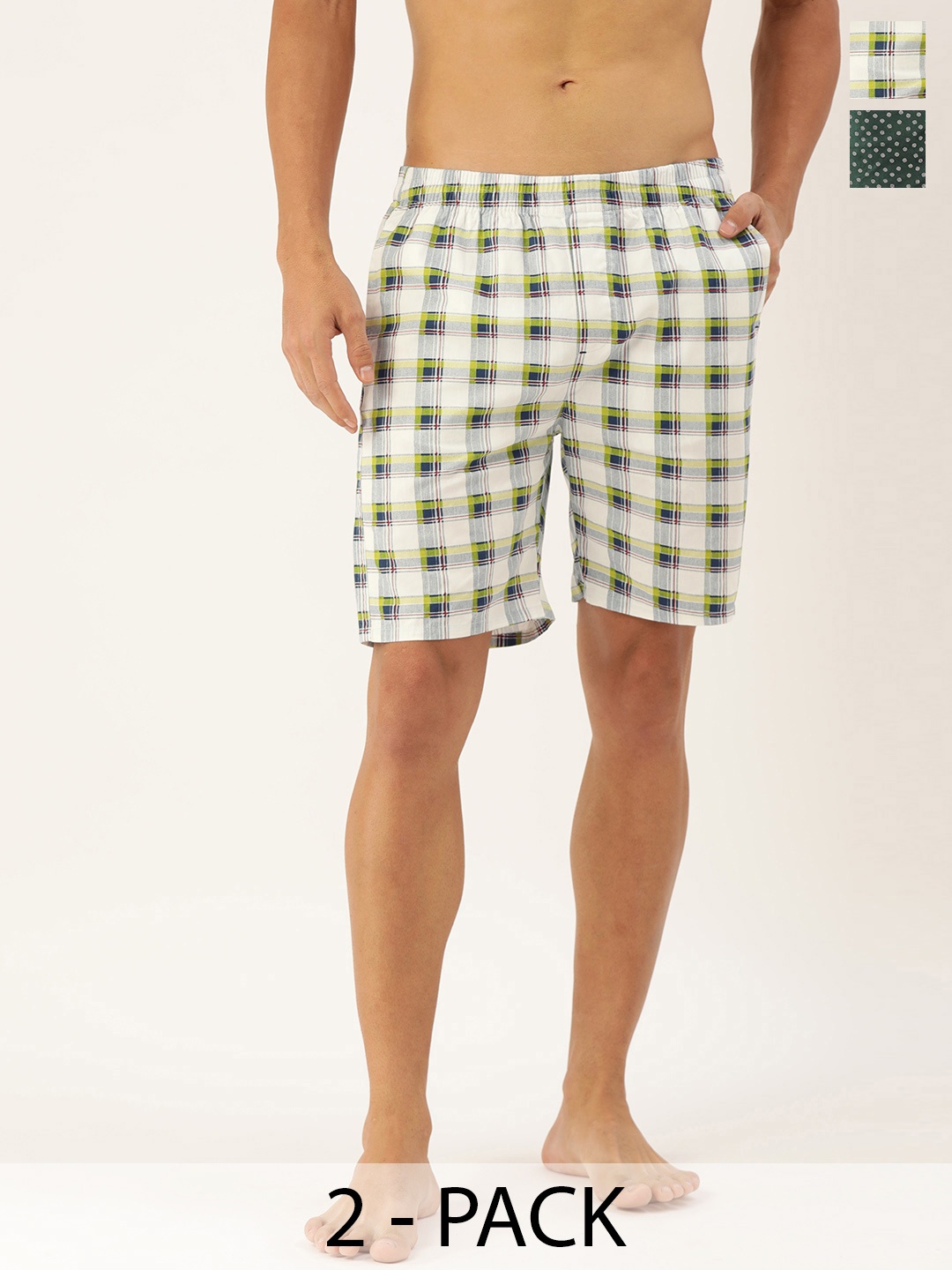 The Indian Garage Co Pack Of 2 Checked Pure Cotton Boxers 13466988-1-13466992, White
The Indian Garage Co Pack Of 2 Checked Pure Cotton Boxers 13466988-1-13466992, White
