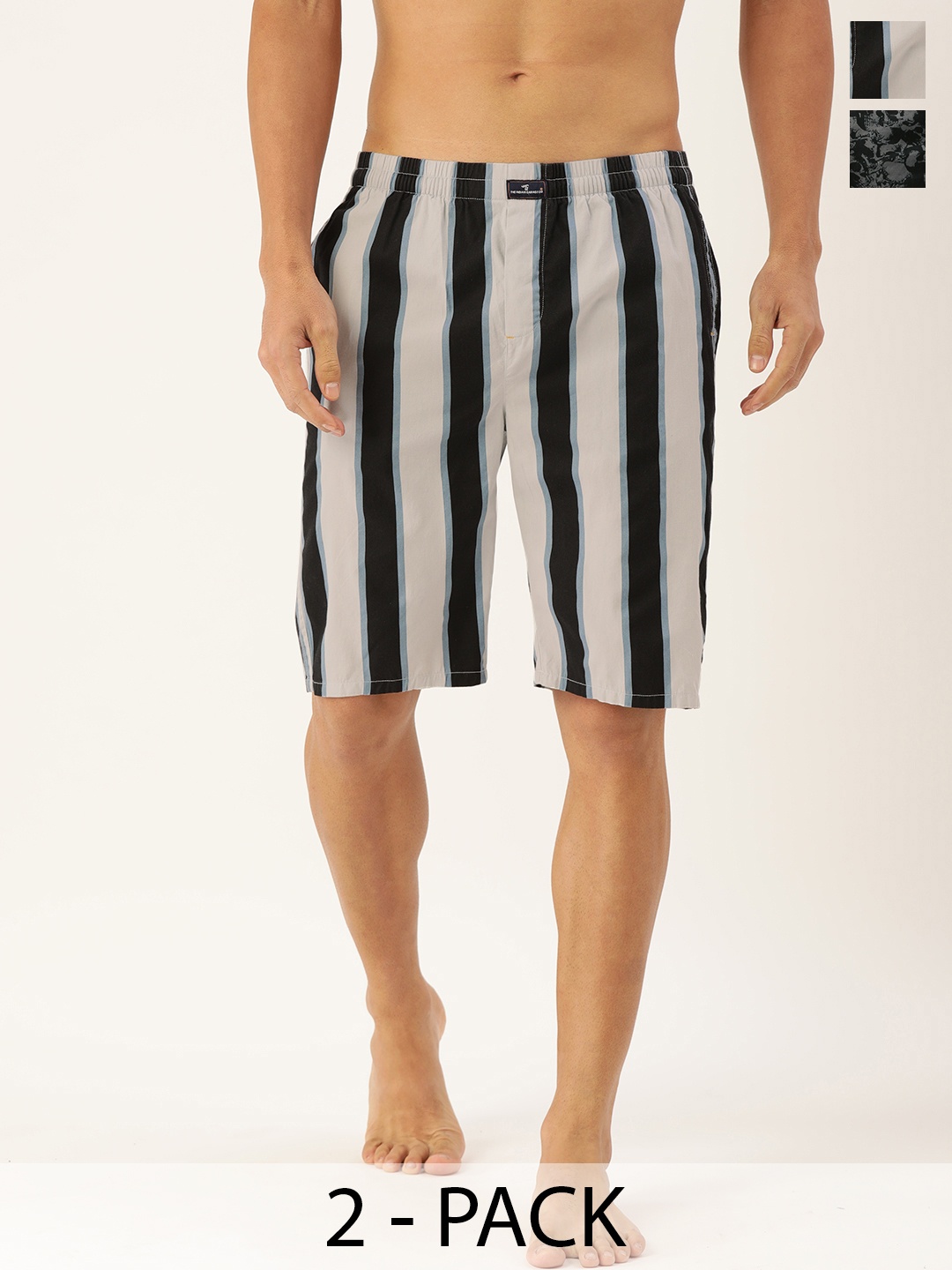 The Indian Garage Co Pack Of 2 Printed Pure Cotton Boxers 13647954-1-13466994, Navy blue
The Indian Garage Co Pack Of 2 Printed Pure Cotton Boxers 13647954-1-13466994, Navy blue