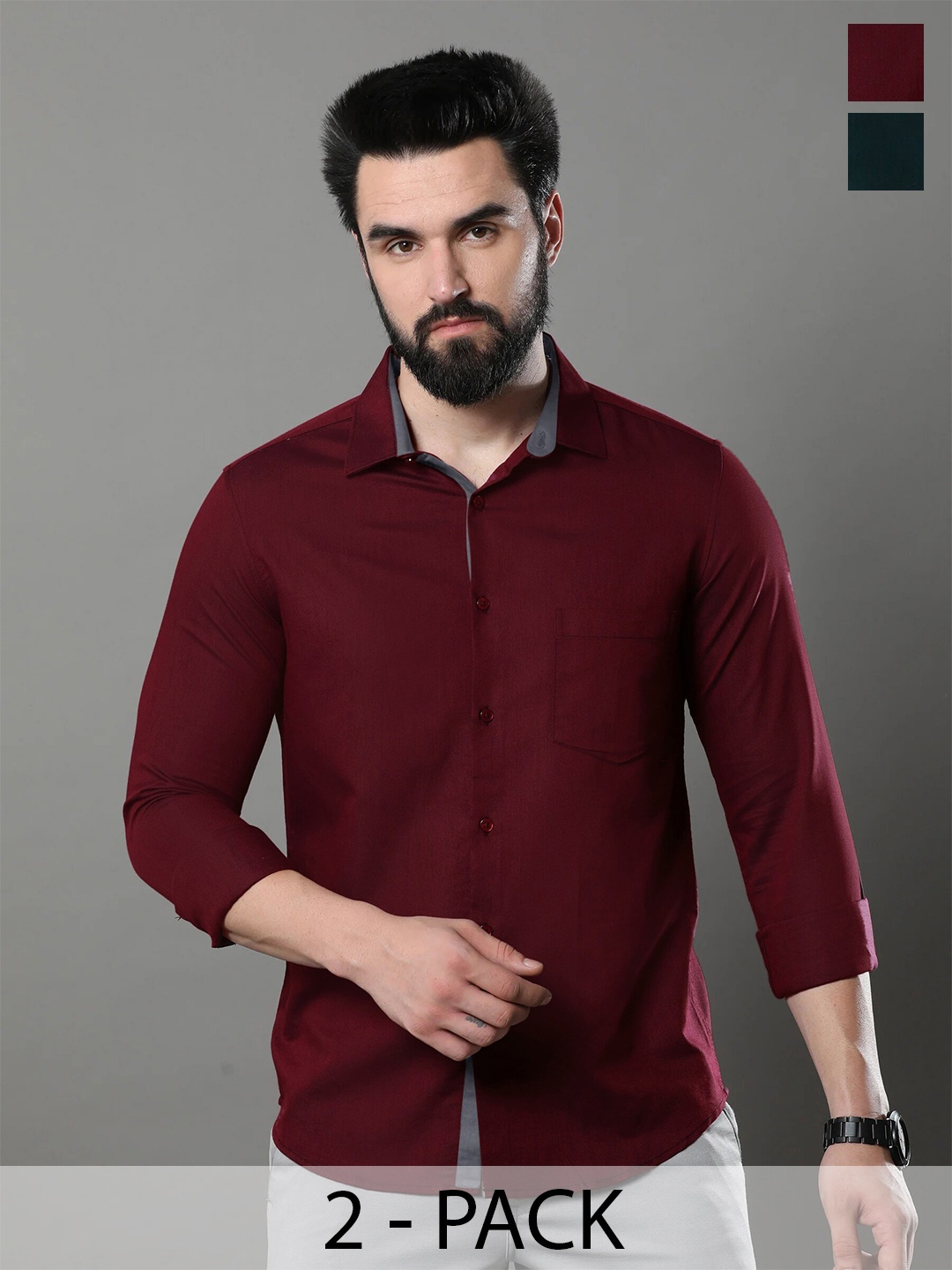Ethnic basket Pack Of 2 Standard Spread Collar Long Sleeves Cotton Casual Shirt, Maroon
Ethnic basket Pack Of 2 Standard Spread Collar Long Sleeves Cotton Casual Shirt, Maroon
