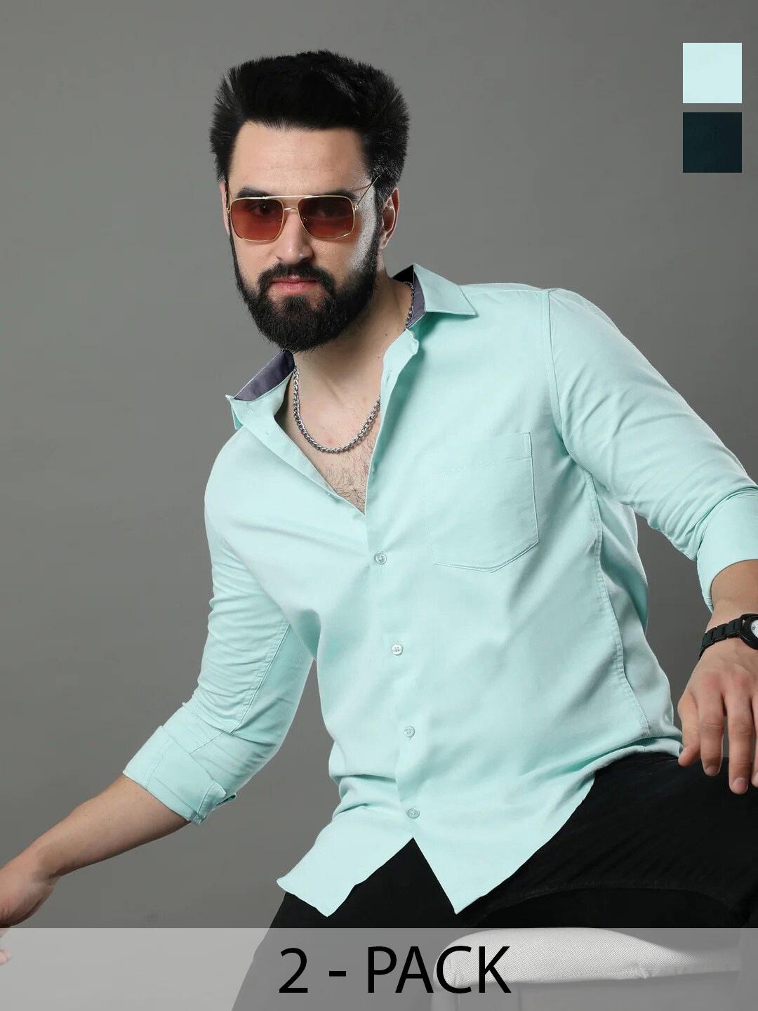 Ethnic basket Pack Of 3 Standard Spread Collar Long Sleeves Cotton Casual Shirt, Green
Ethnic basket Pack Of 3 Standard Spread Collar Long Sleeves Cotton Casual Shirt, Green