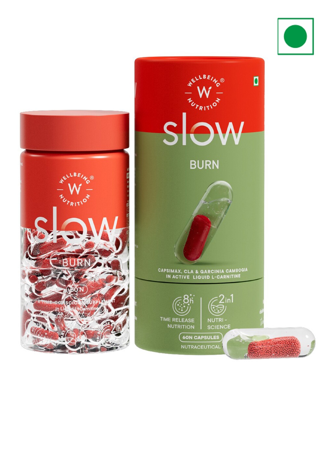 Wellbeing Nutrition Slow Burn with Capsimax, Garcinia, Chromium & Liquid L-Carnitine,, Red
Wellbeing Nutrition Slow Burn with Capsimax, Garcinia, Chromium & Liquid L-Carnitine,, Red