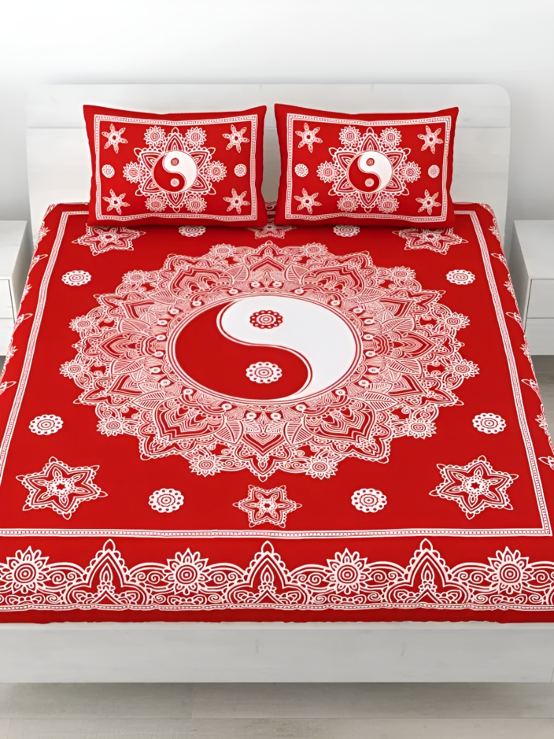 LIVING ROOTS Double Queen Size Jaipur Block Print Cotton Double Bedsheet & 2 Pillow Covers, Red
LIVING ROOTS Double Queen Size Jaipur Block Print Cotton Double Bedsheet & 2 Pillow Covers, Red