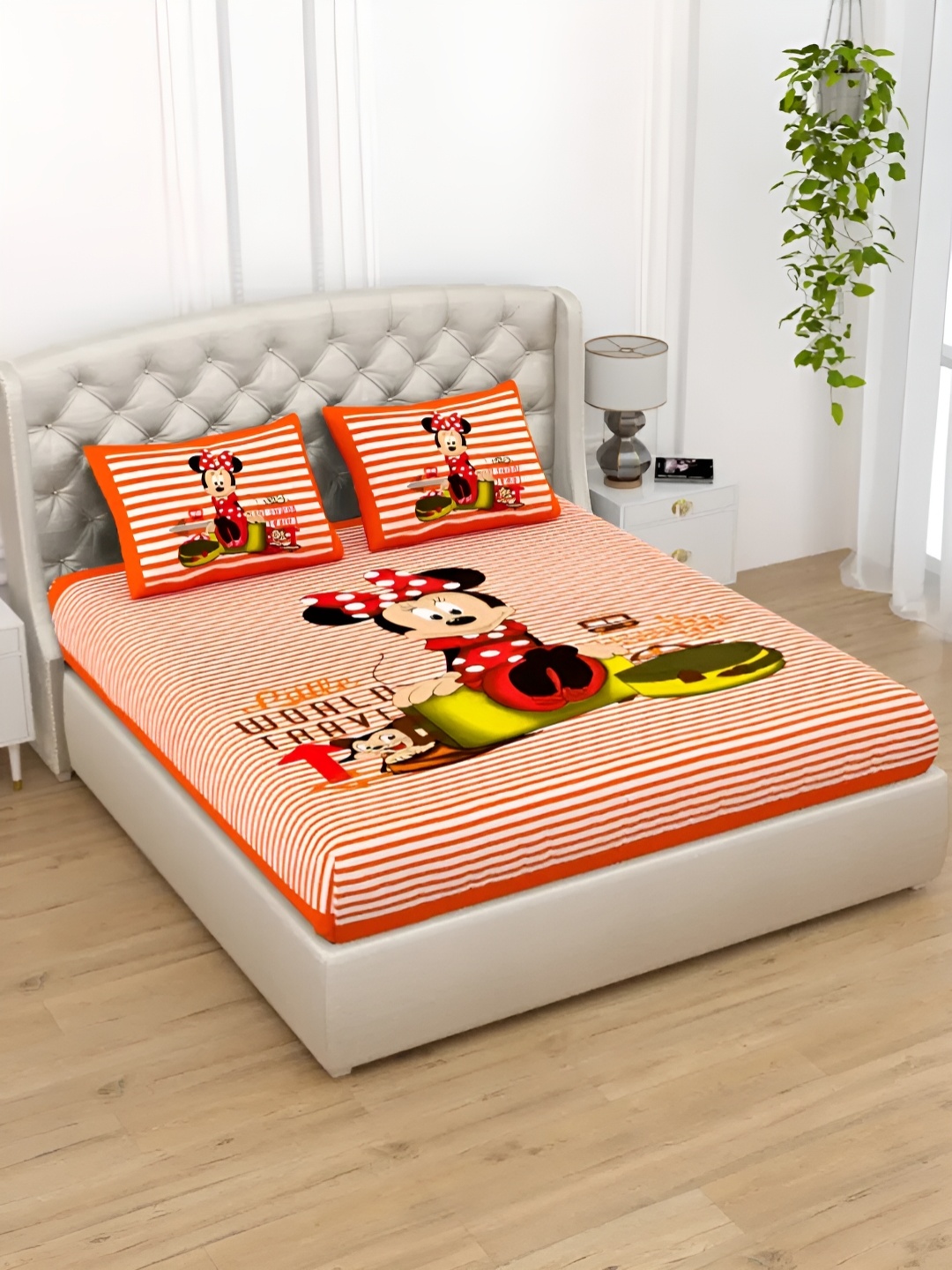 LIVING ROOTS Double Queen Size Jaipur Block Print Cotton Double Bedsheet & 2 Pillow Covers, Orange
LIVING ROOTS Double Queen Size Jaipur Block Print Cotton Double Bedsheet & 2 Pillow Covers, Orange