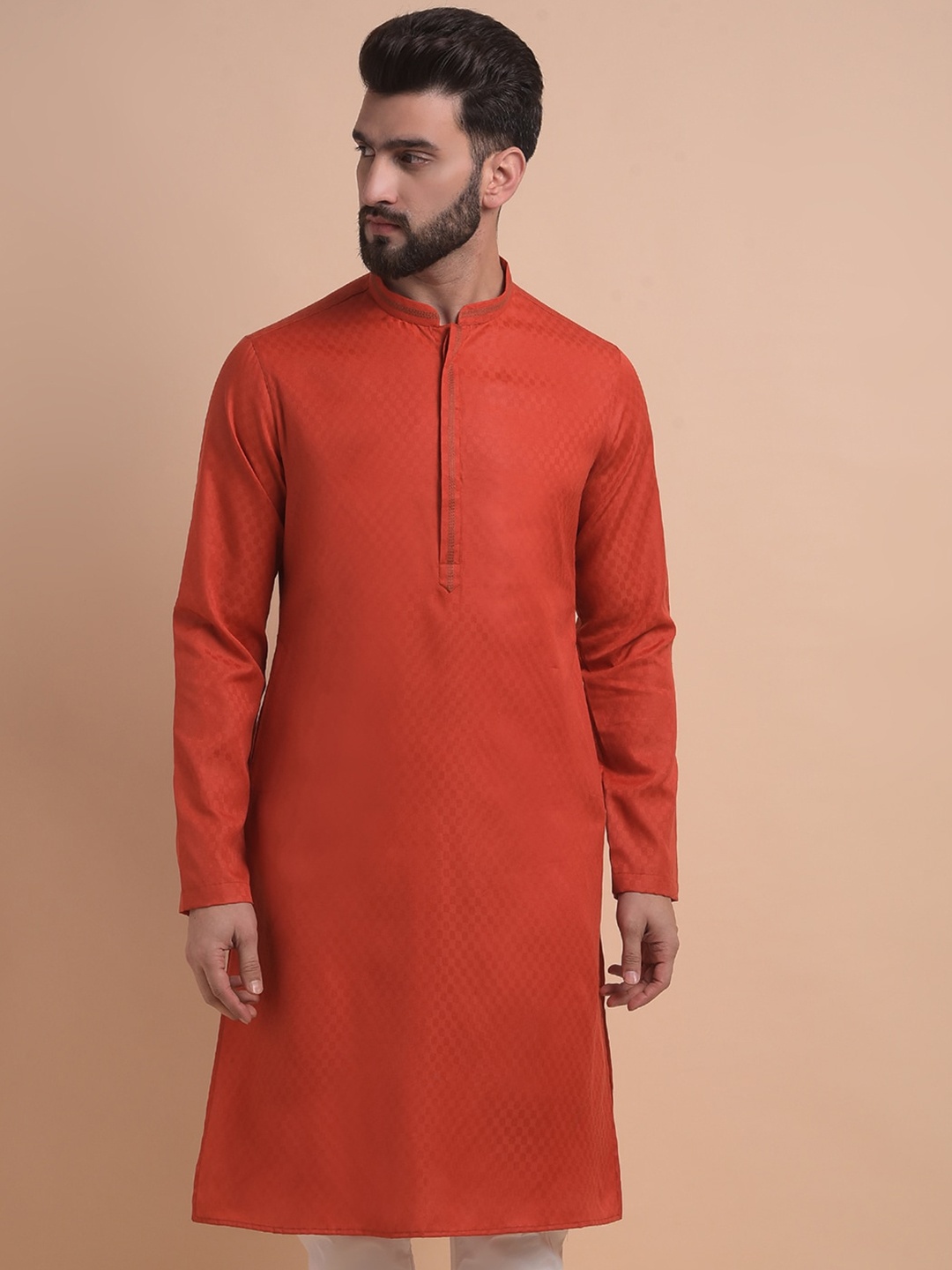 Anouk Red Geometric Woven Design Mandarin Collar Thread Work Jacquard Straight Kurta
Anouk Red Geometric Woven Design Mandarin Collar Thread Work Jacquard Straight Kurta