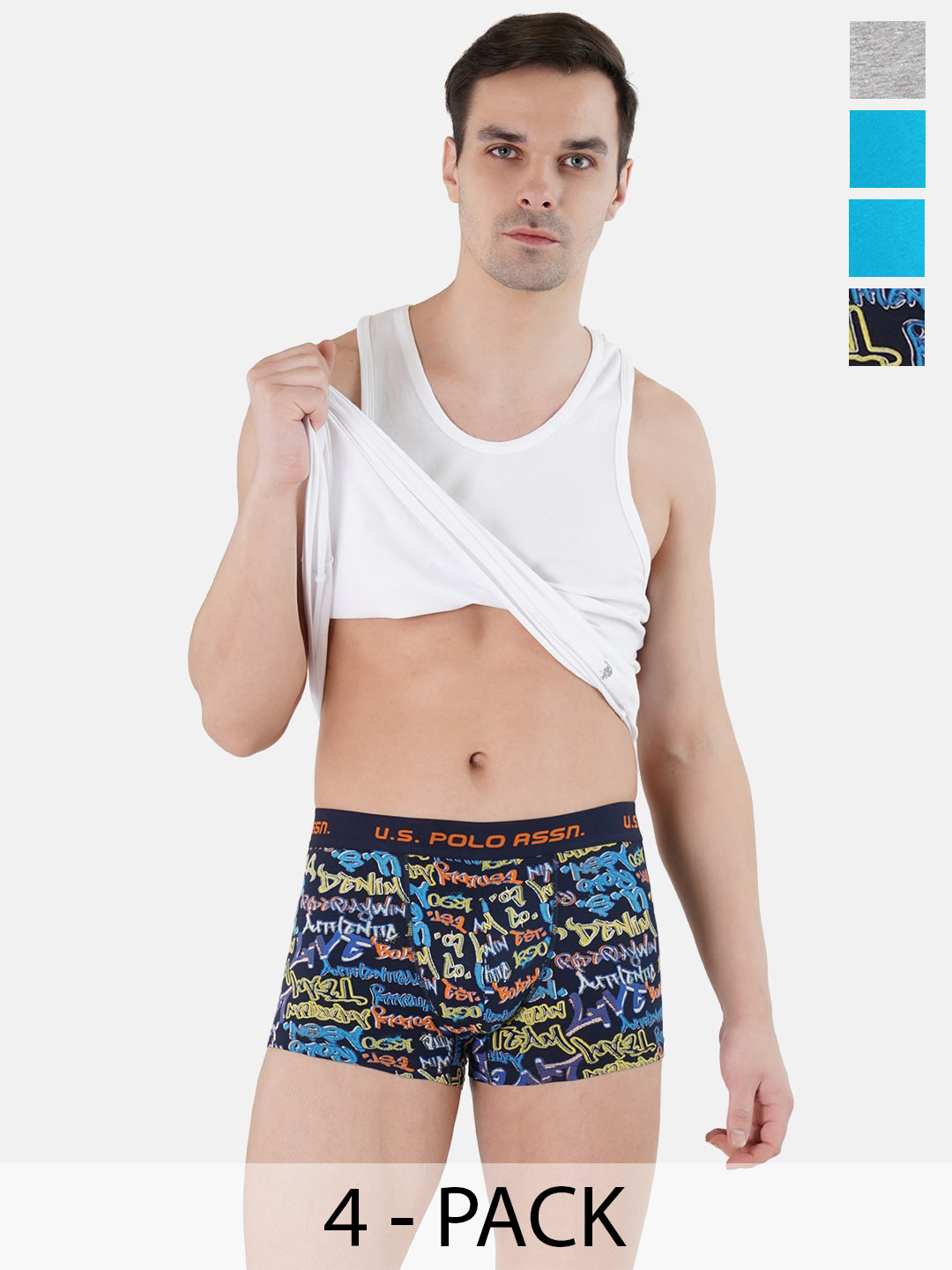 U.S. Polo Assn. Pack Of 4 Outer Elastic Trunk 22461592-1-22461594-1, Blue
U.S. Polo Assn. Pack Of 4 Outer Elastic Trunk 22461592-1-22461594-1, Blue