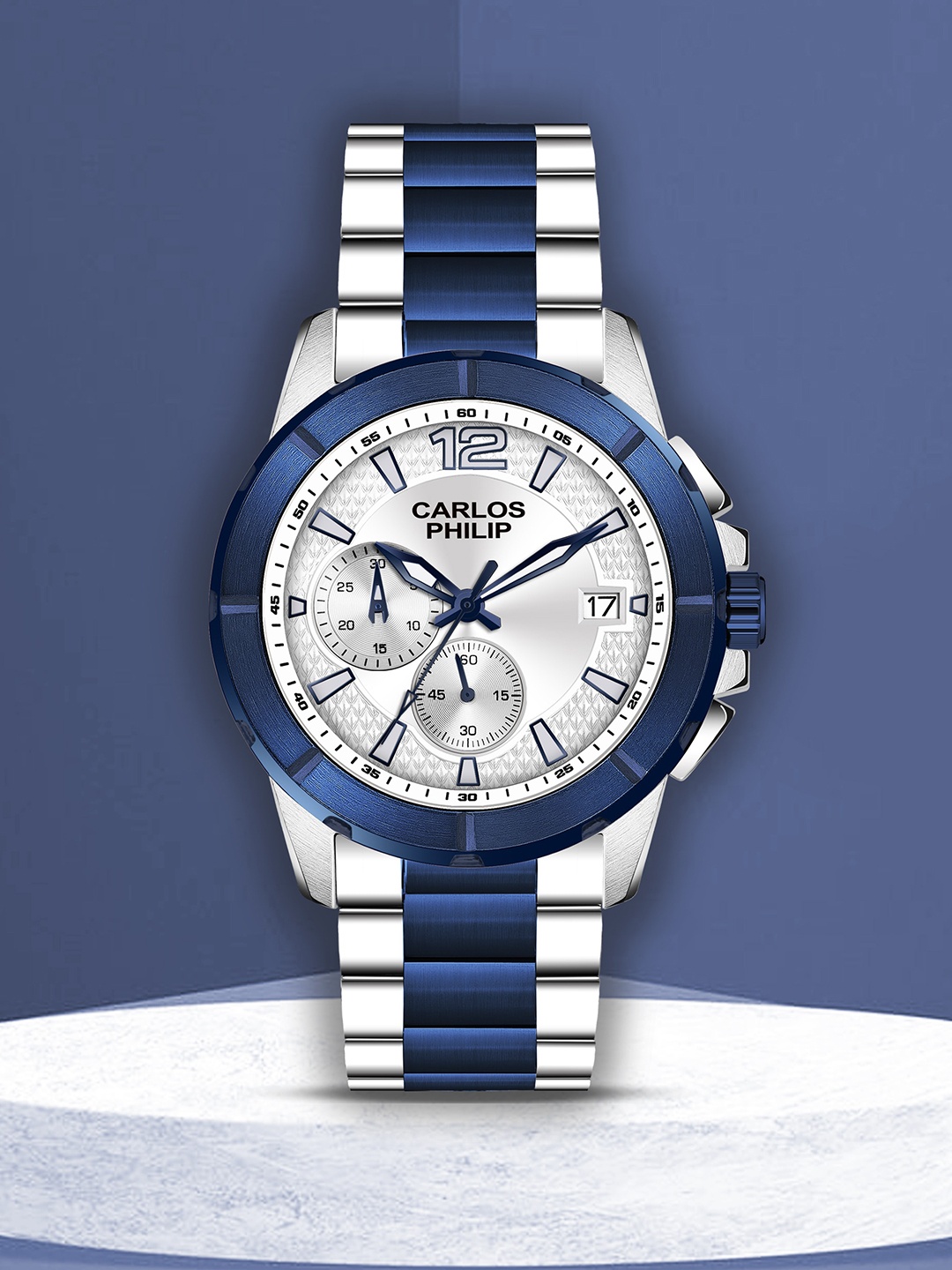 CARLOS PHILIP Men Stainless Steel Straps Analogue Watch Expedition Series S03846-5, Silver
CARLOS PHILIP Men Stainless Steel Straps Analogue Watch Expedition Series S03846-5, Silver