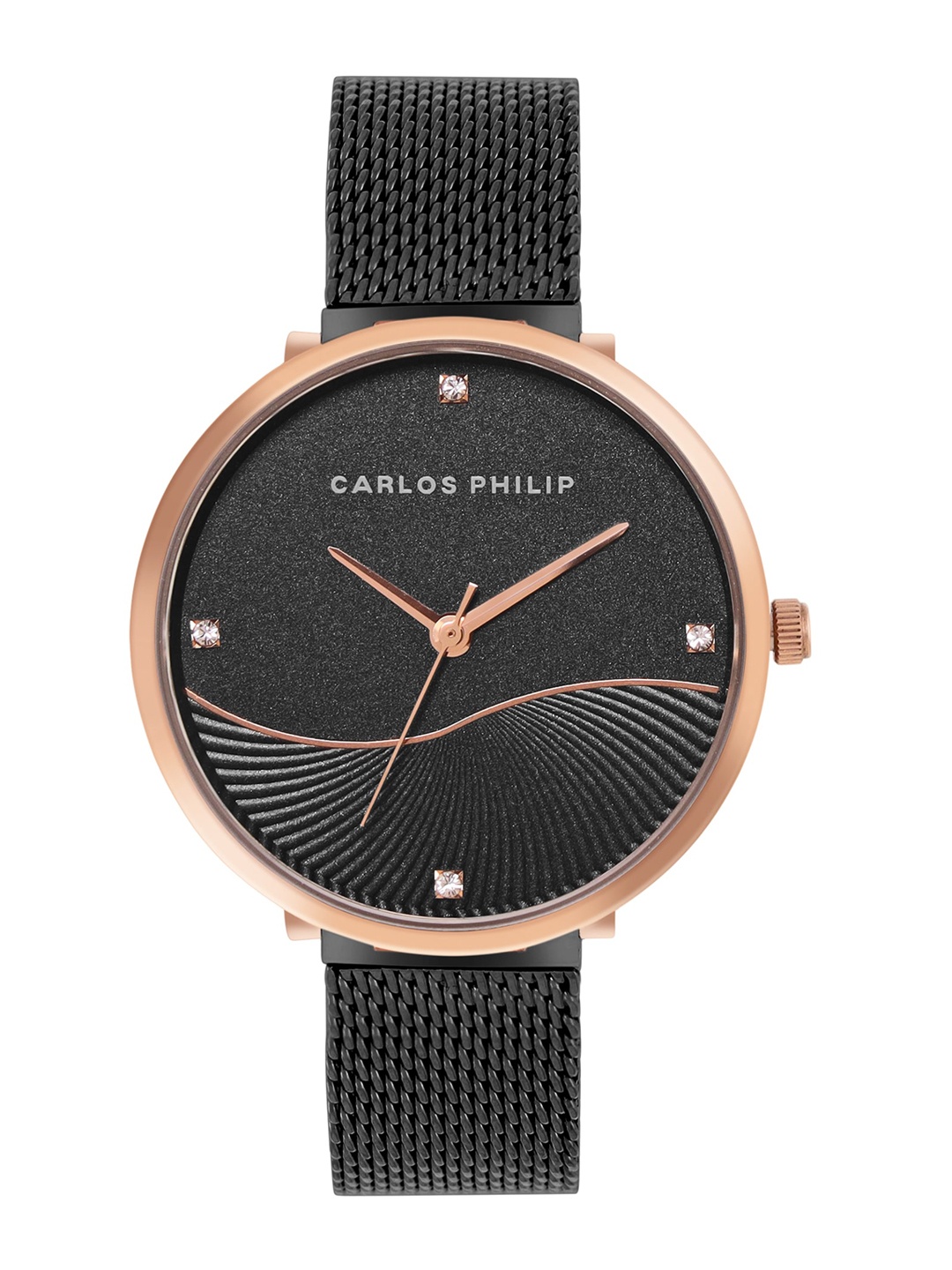 CARLOS PHILIP Women Round Dial Steel Bracelet Style Straps Analogue Watch E SS B01707-2, Black
CARLOS PHILIP Women Round Dial Steel Bracelet Style Straps Analogue Watch E SS B01707-2, Black