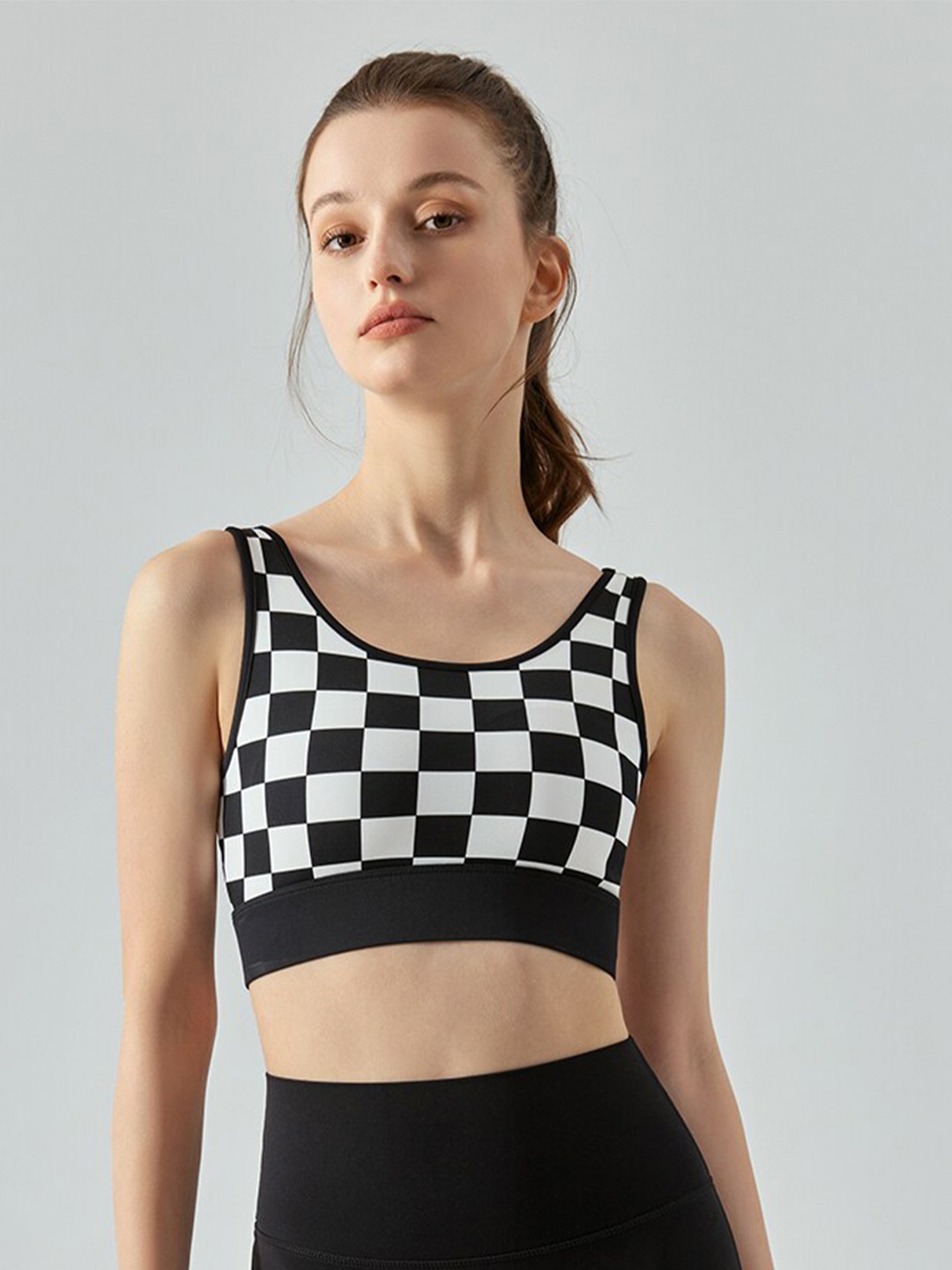 JC Collection Checked Full Coverage Removable Padding Workout Bra With 360 Degree Support, Black
JC Collection Checked Full Coverage Removable Padding Workout Bra With 360 Degree Support, Black
