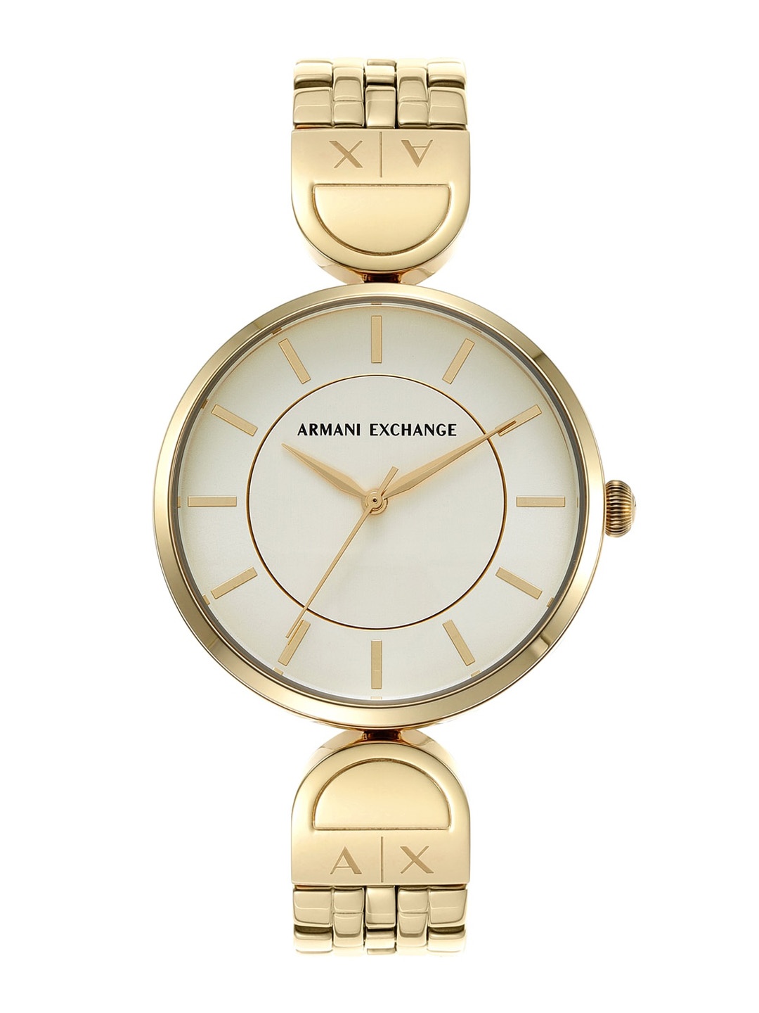 Armani Exchange Women Dial & Stainless Steel Bracelet Style Straps Analogue Watch AX5385, Gold
Armani Exchange Women Dial & Stainless Steel Bracelet Style Straps Analogue Watch AX5385, Gold