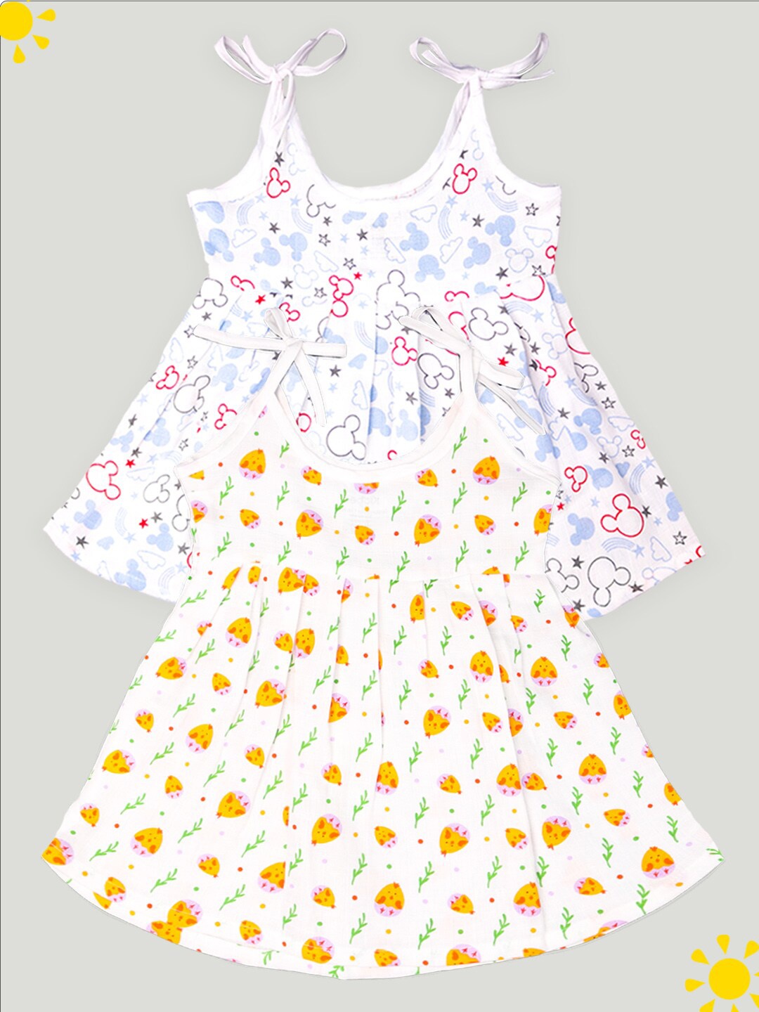 Kidbea Infant Girls Pack Of 2 Conversational Printed Round Neck Cotton Fit & Flare Dress, Multi
Kidbea Infant Girls Pack Of 2 Conversational Printed Round Neck Cotton Fit & Flare Dress, Multi