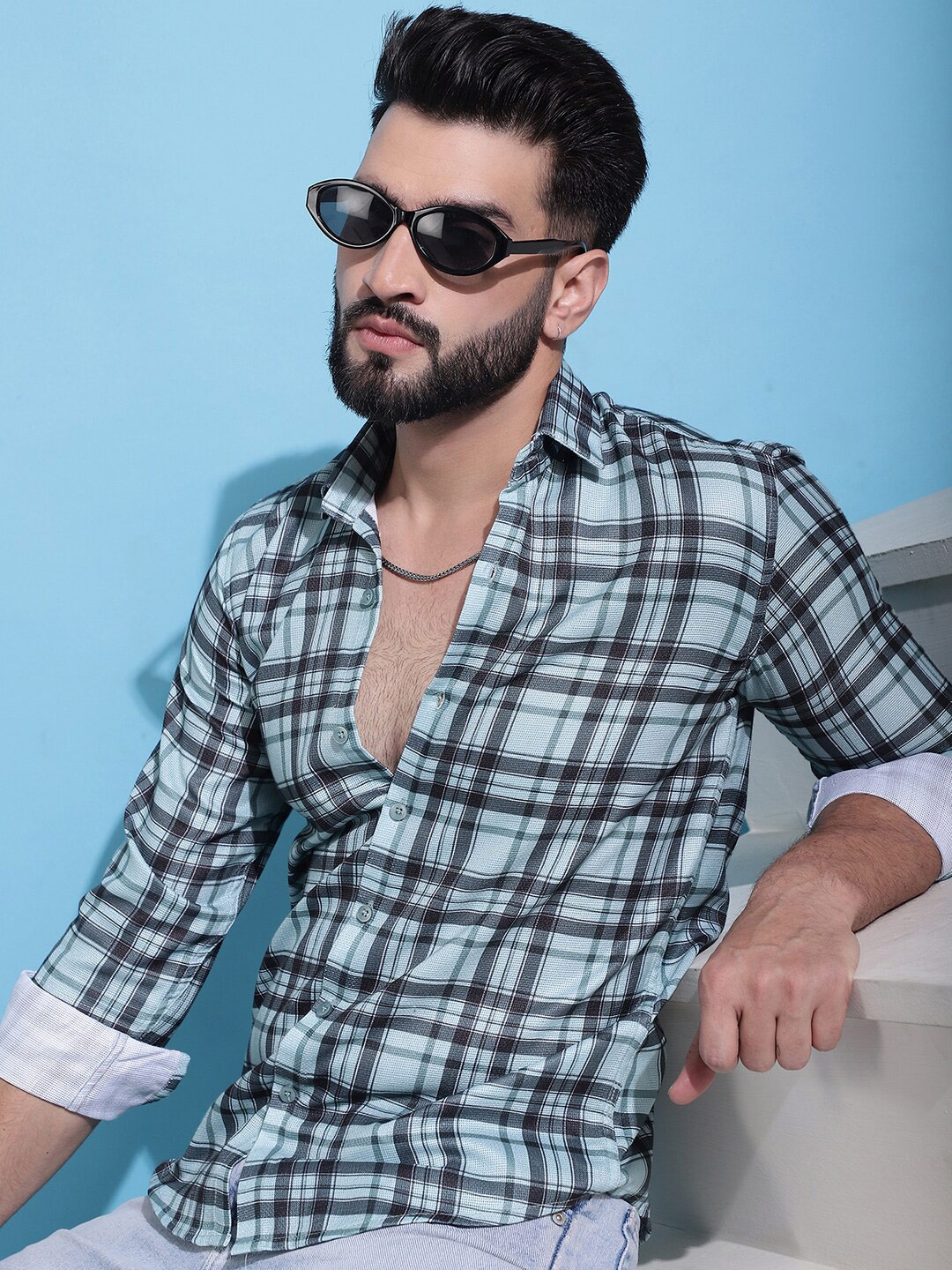 Indian Needle Classic Tartan Checked Spread Collar Long Sleeves Cotton Casual Shirt, Green
Indian Needle Classic Tartan Checked Spread Collar Long Sleeves Cotton Casual Shirt, Green