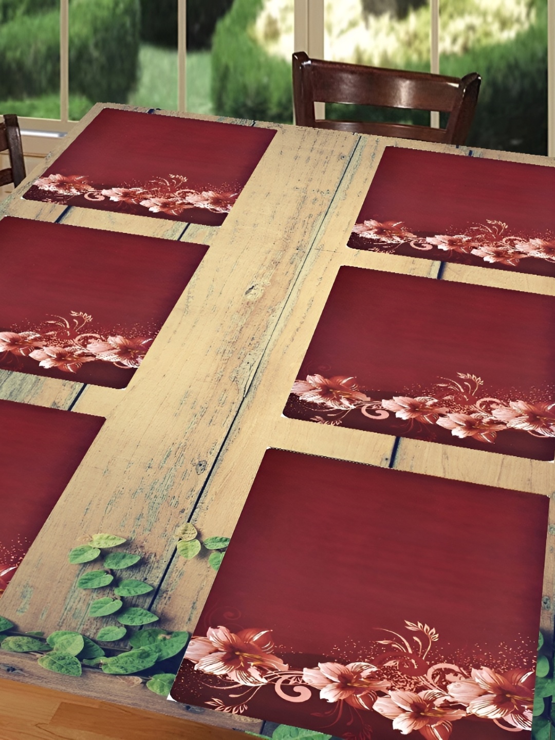 REVEXO Brown & Beige 6 Pieces Floral Printed Rectangular Reversible Table Placemats
REVEXO Brown & Beige 6 Pieces Floral Printed Rectangular Reversible Table Placemats