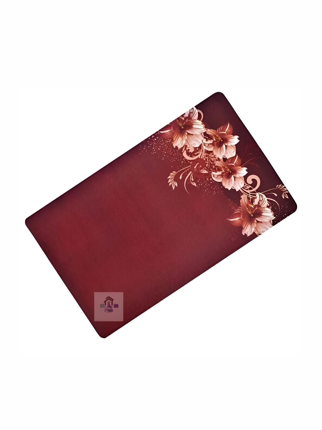 REVEXO Maroon & Beige 6 Pieces Printed Rectangular Table Placemats