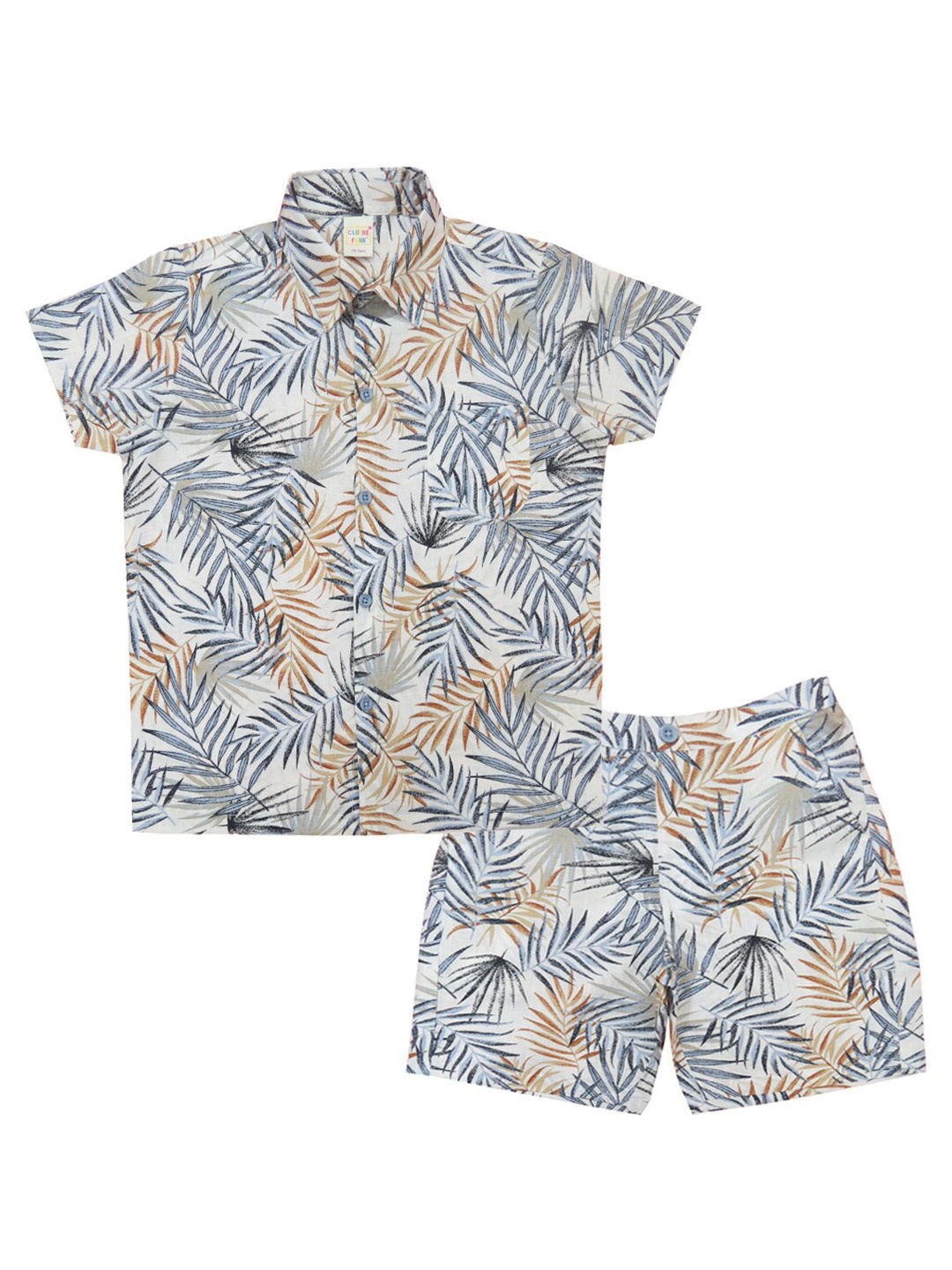 Clothe Funn Boys Printed Pure Cotton Shirt Collar Short Sleeves Shirt with Short, White
Clothe Funn Boys Printed Pure Cotton Shirt Collar Short Sleeves Shirt with Short, White