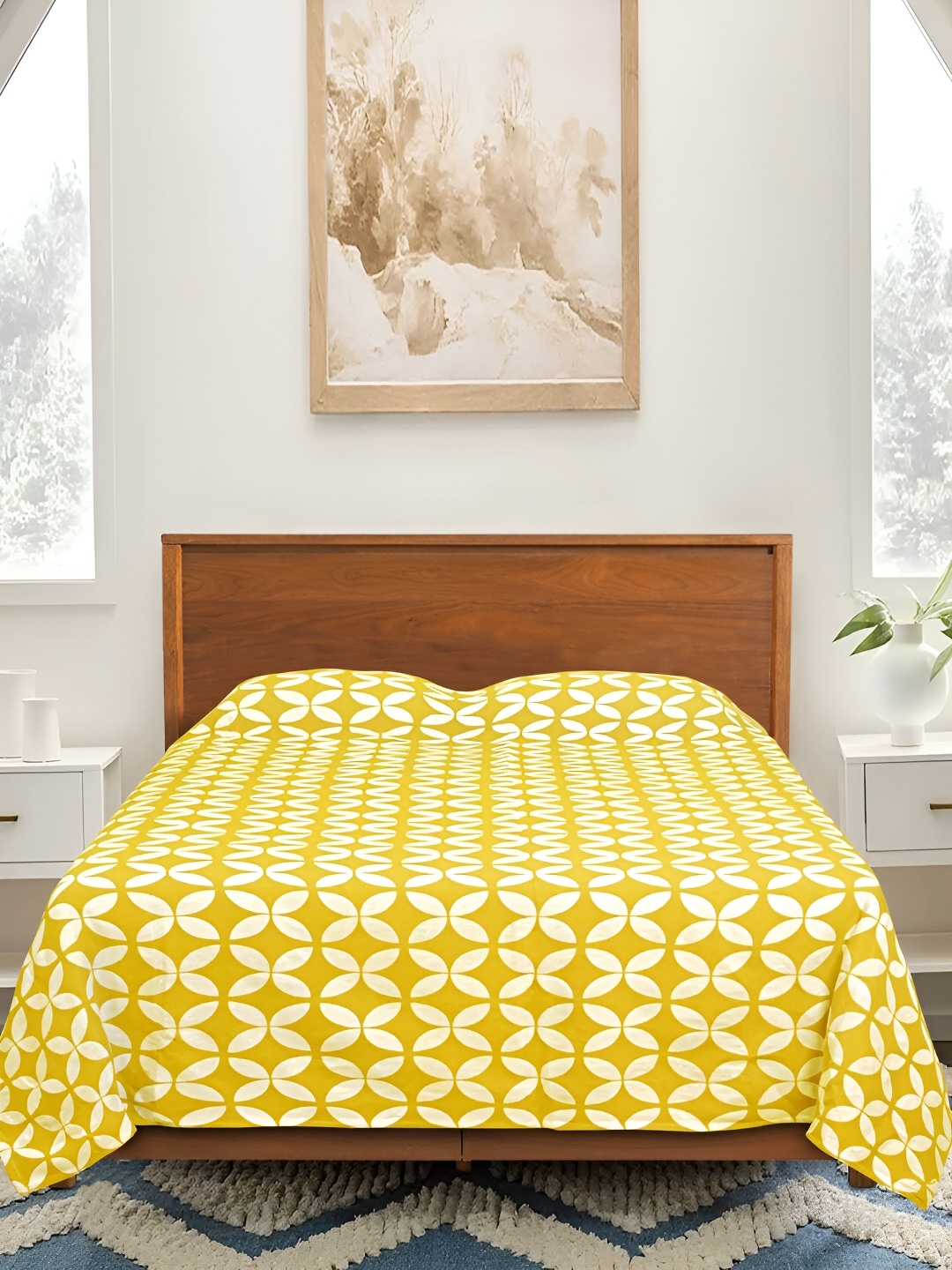Saral Home Yellow & White Ethnic Motifs Cotton 210 TC Queen Bedsheet with 2 Pillow Covers
Saral Home Yellow & White Ethnic Motifs Cotton 210 TC Queen Bedsheet with 2 Pillow Covers