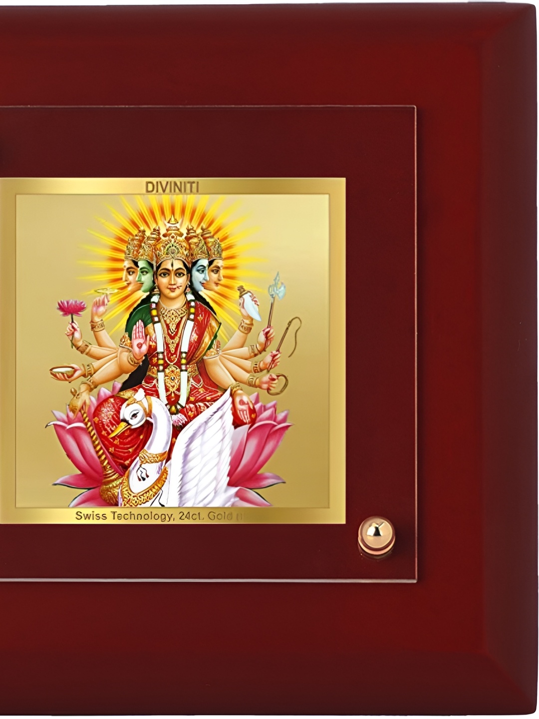 DIVINITI Maroon & Gold-Toned Gayatri Mata Gold Plated Wooden Wall Photo Frames
DIVINITI Maroon & Gold-Toned Gayatri Mata Gold Plated Wooden Wall Photo Frames