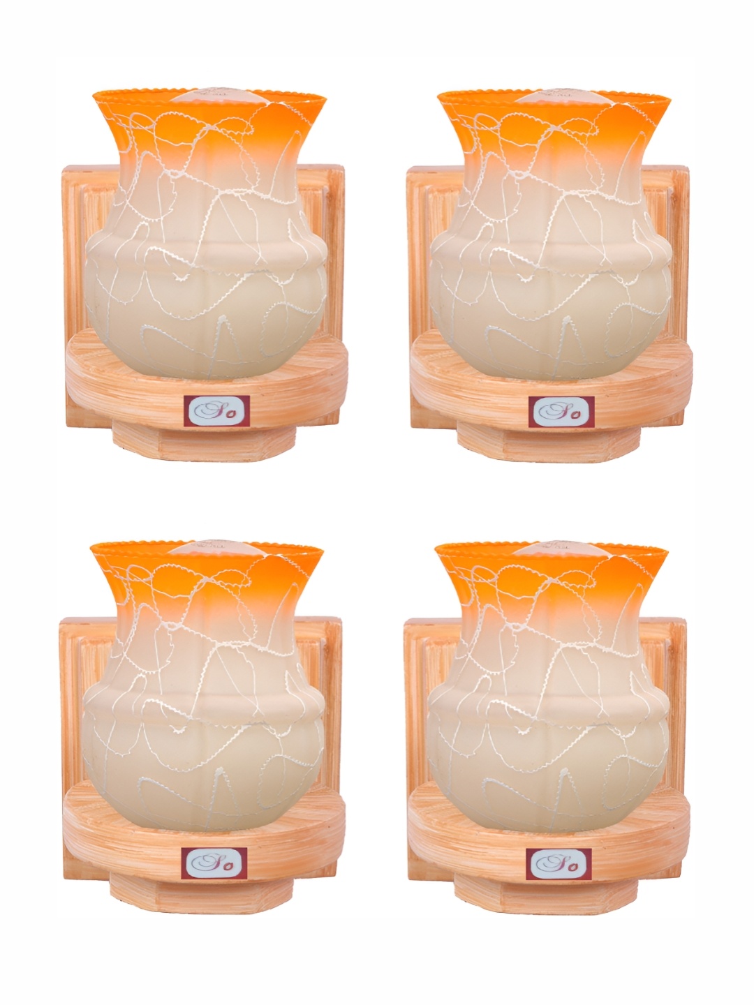 1ST TIME Orange & White 2Pcs Printed Glass Traditional Abstract Shaped Shaped Wall Lamps
1ST TIME Orange & White 2Pcs Printed Glass Traditional Abstract Shaped Shaped Wall Lamps