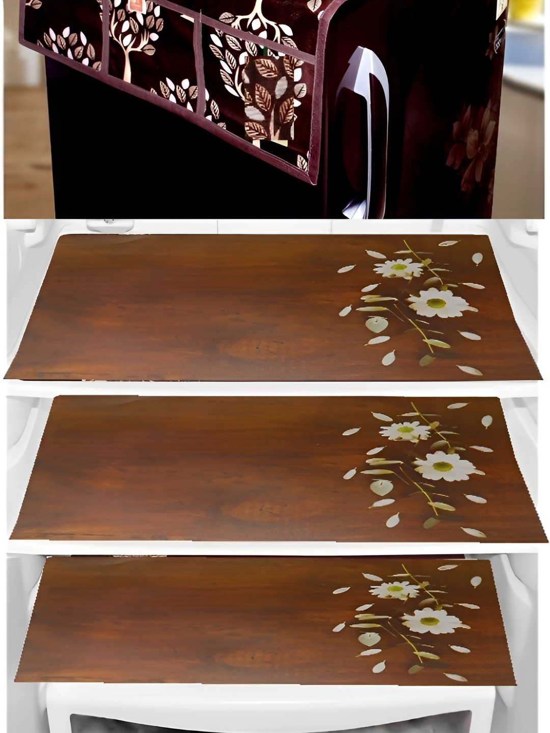 REVEXO Burgundy & Brown 4 Pieces Printed Fridge Top Cover Handle Covers & Mats
REVEXO Burgundy & Brown 4 Pieces Printed Fridge Top Cover Handle Covers & Mats