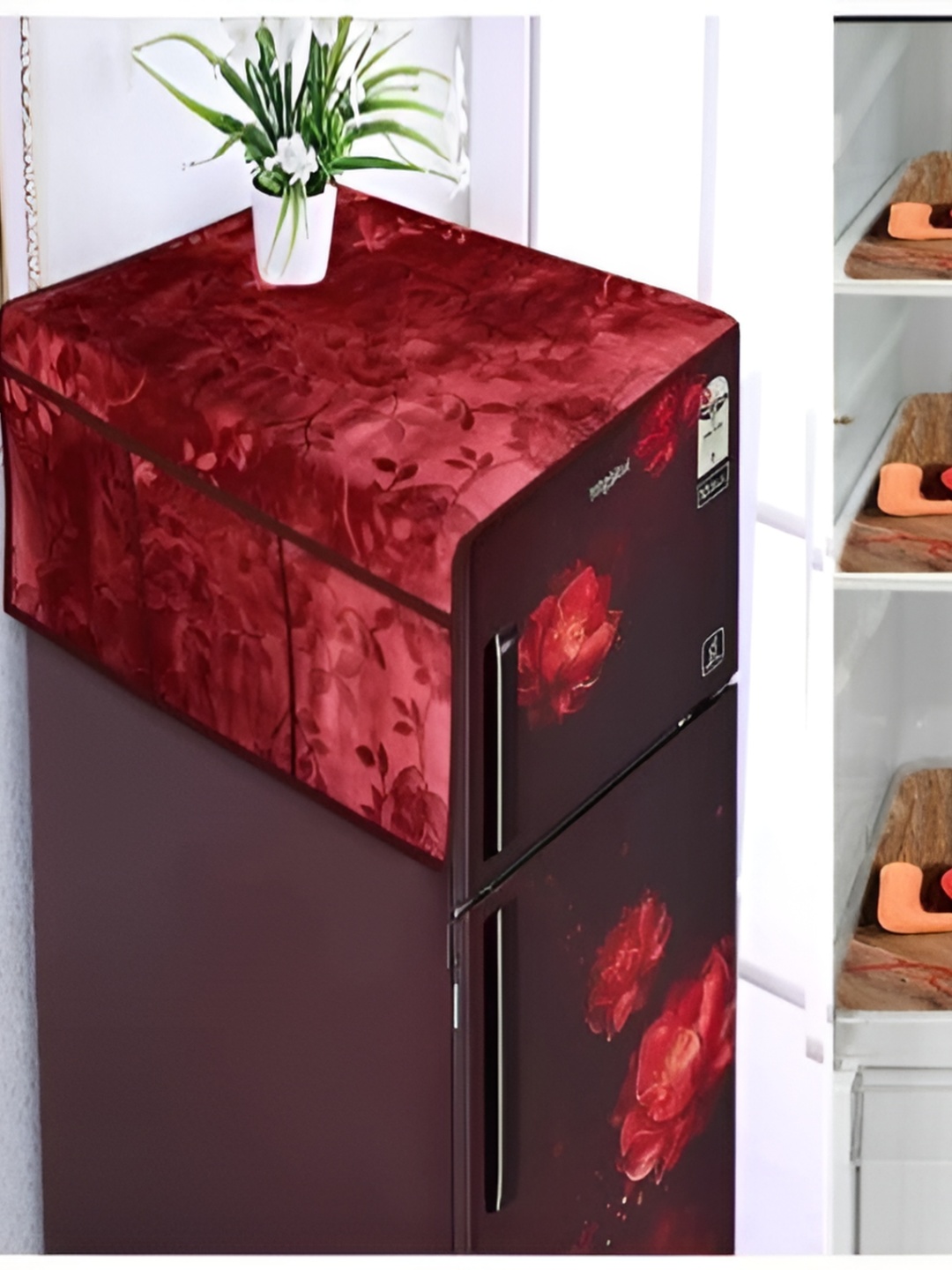 REVEXO Maroon & Yellow 4 Pieces Floral Printed Fridge Printed Refrigerator Cover & Mats
REVEXO Maroon & Yellow 4 Pieces Floral Printed Fridge Printed Refrigerator Cover & Mats