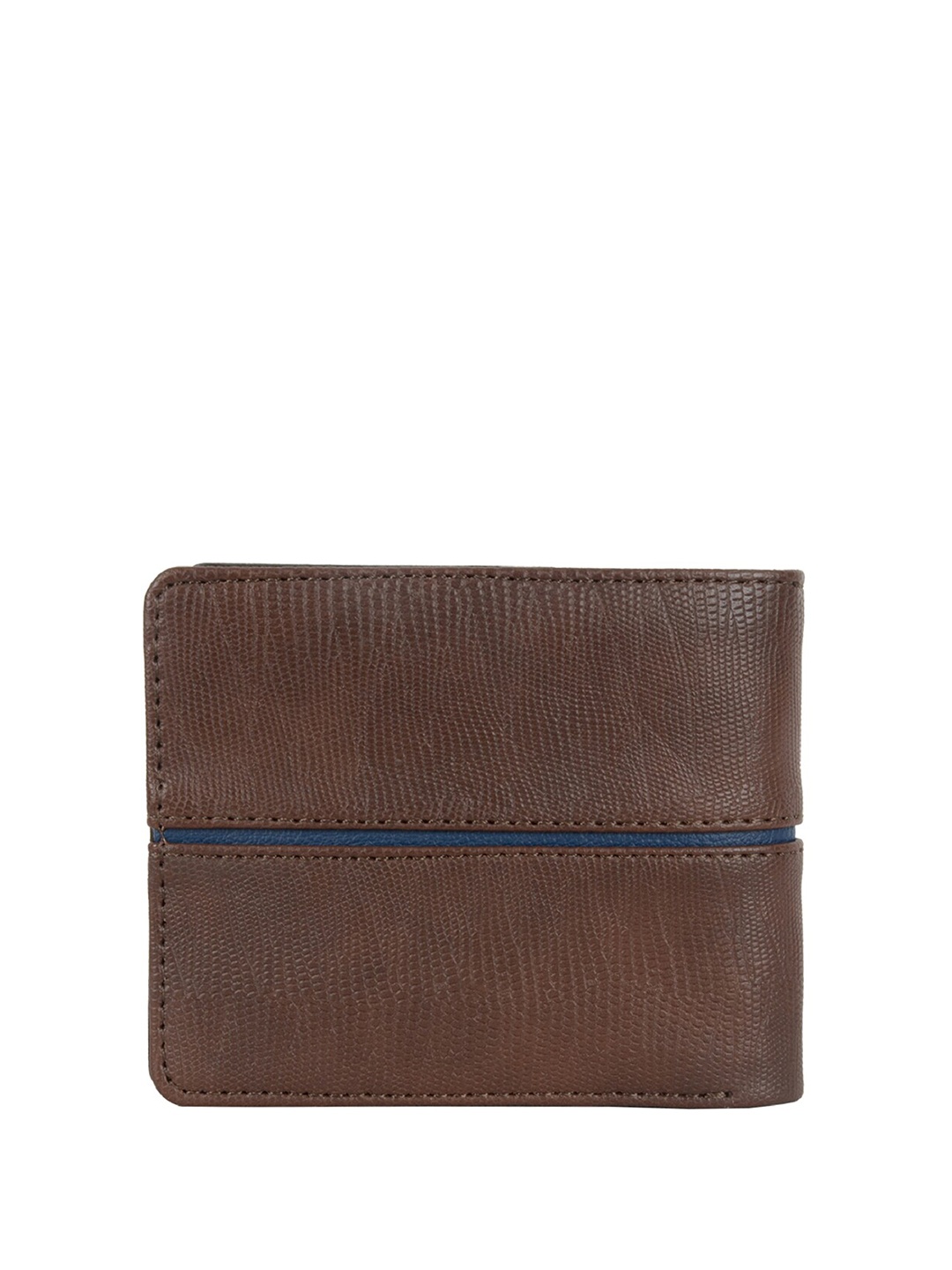 Baggit Men Textured Two Fold Wallet, Brown