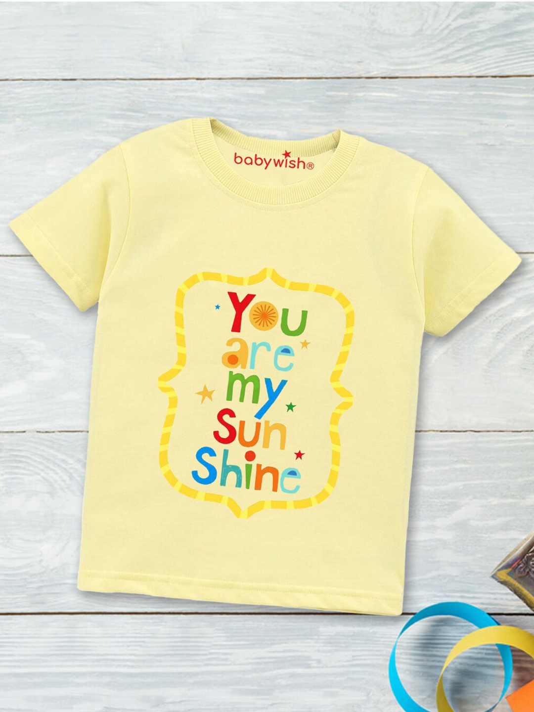 Babywish Kids Typography Printed Round Neck Short Sleeves Relaxed Fit Cotton T-shirt, Yellow
Babywish Kids Typography Printed Round Neck Short Sleeves Relaxed Fit Cotton T-shirt, Yellow
