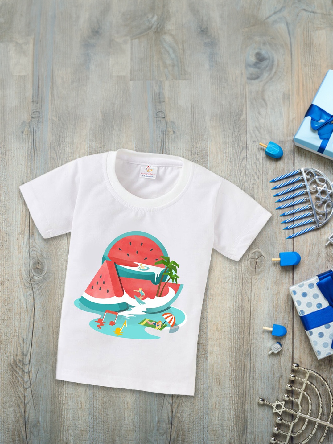 Babywish Kids Conversational Printed Round Neck Short Sleeves Relaxed Fit Cotton T-shirt, White
Babywish Kids Conversational Printed Round Neck Short Sleeves Relaxed Fit Cotton T-shirt, White