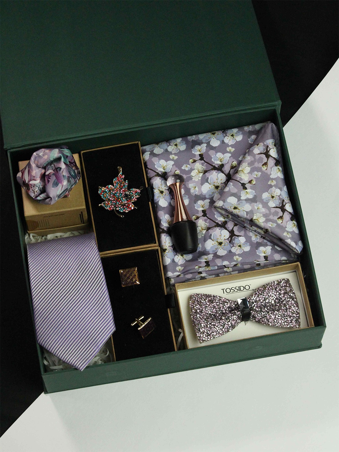 Tossido Men Accessory Gift Set, Purple