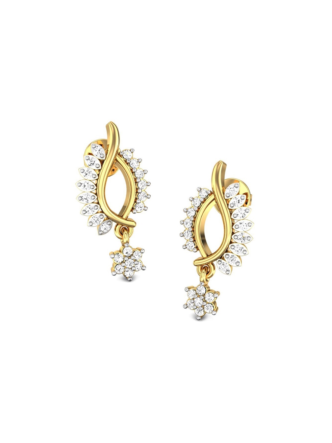 CANDERE A KALYAN JEWELLERS COMPANY BIS Hallmark 18KT 750 CZ Studded Yellow Gold Earrings
CANDERE A KALYAN JEWELLERS COMPANY BIS Hallmark 18KT 750 CZ Studded Yellow Gold Earrings
