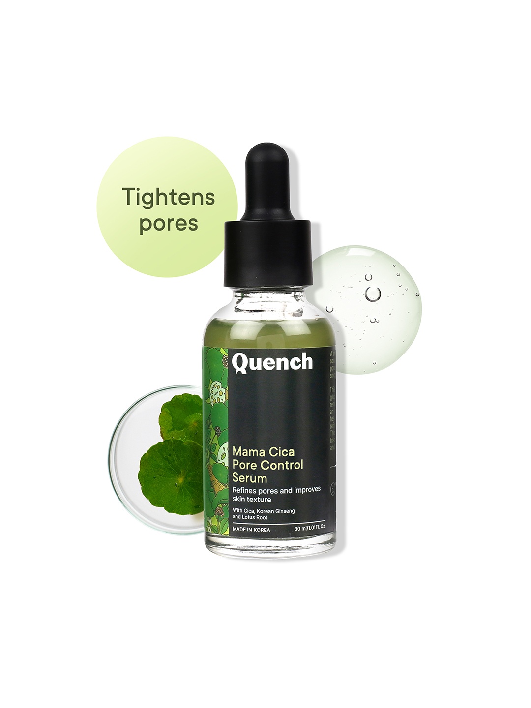 Quench Pore Control Serum With Cica & Korean Ginseng, Controls Excess Oil & Acne - 30ml, Green
Quench Pore Control Serum With Cica & Korean Ginseng, Controls Excess Oil & Acne - 30ml, Green