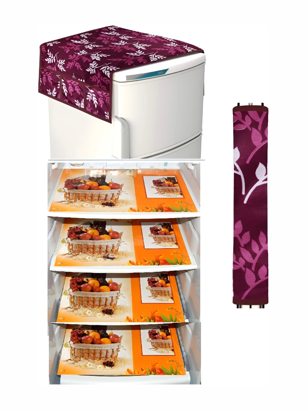 REVEXO Burgundy & Orange 6 Pieces Colored Printed Fridge Top Cover Handle Covers & Mats
REVEXO Burgundy & Orange 6 Pieces Colored Printed Fridge Top Cover Handle Covers & Mats
