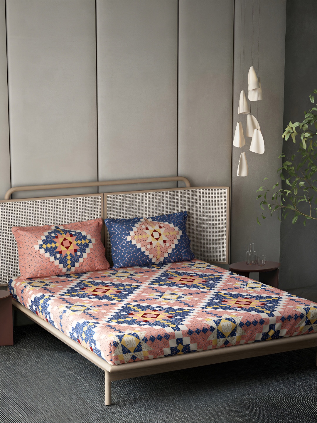 DDecor Orange & Blue Ethnic 4 Pieces Motifs Cotton 136 TC Double King Regular Bedding Set
DDecor Orange & Blue Ethnic 4 Pieces Motifs Cotton 136 TC Double King Regular Bedding Set