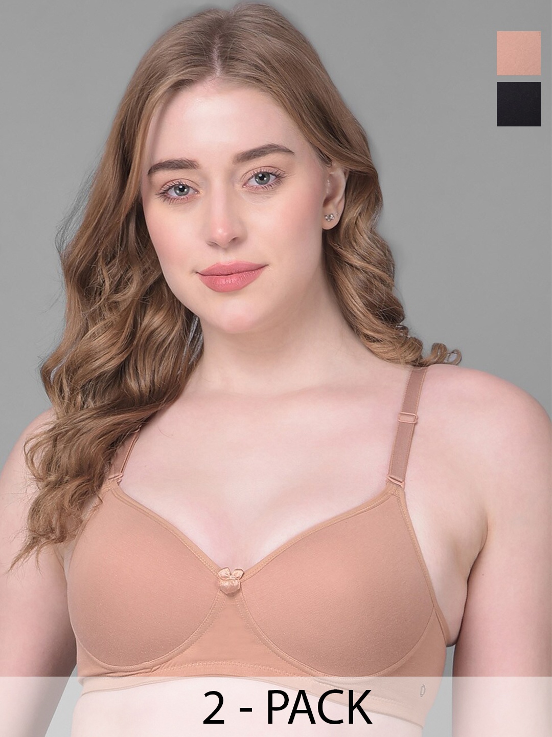 Dollar Missy Pack Of 2 Full Coverage Heavily Padded T-shirt Bras With All Day Comfort, Black
Dollar Missy Pack Of 2 Full Coverage Heavily Padded T-shirt Bras With All Day Comfort, Black