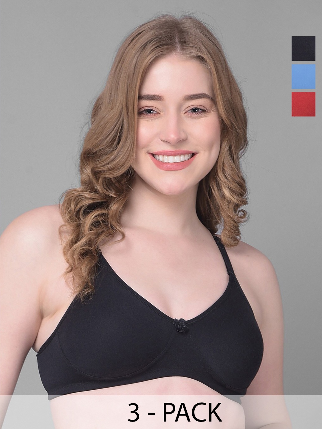 Dollar Missy Pack Of 3 Full Coverage Basic Support Cotton T-Shirt Bra With All Day Comfort, Blue
Dollar Missy Pack Of 3 Full Coverage Basic Support Cotton T-Shirt Bra With All Day Comfort, Blue
