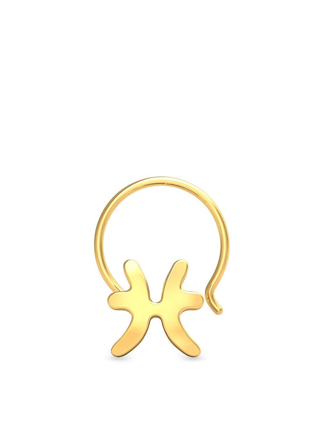 CANDERE A KALYAN JEWELLERS COMPANY BIS Hallmark 14KT Gold Pisces Zodiac Nosepin -0.22gm
CANDERE A KALYAN JEWELLERS COMPANY BIS Hallmark 14KT Gold Pisces Zodiac Nosepin -0.22gm