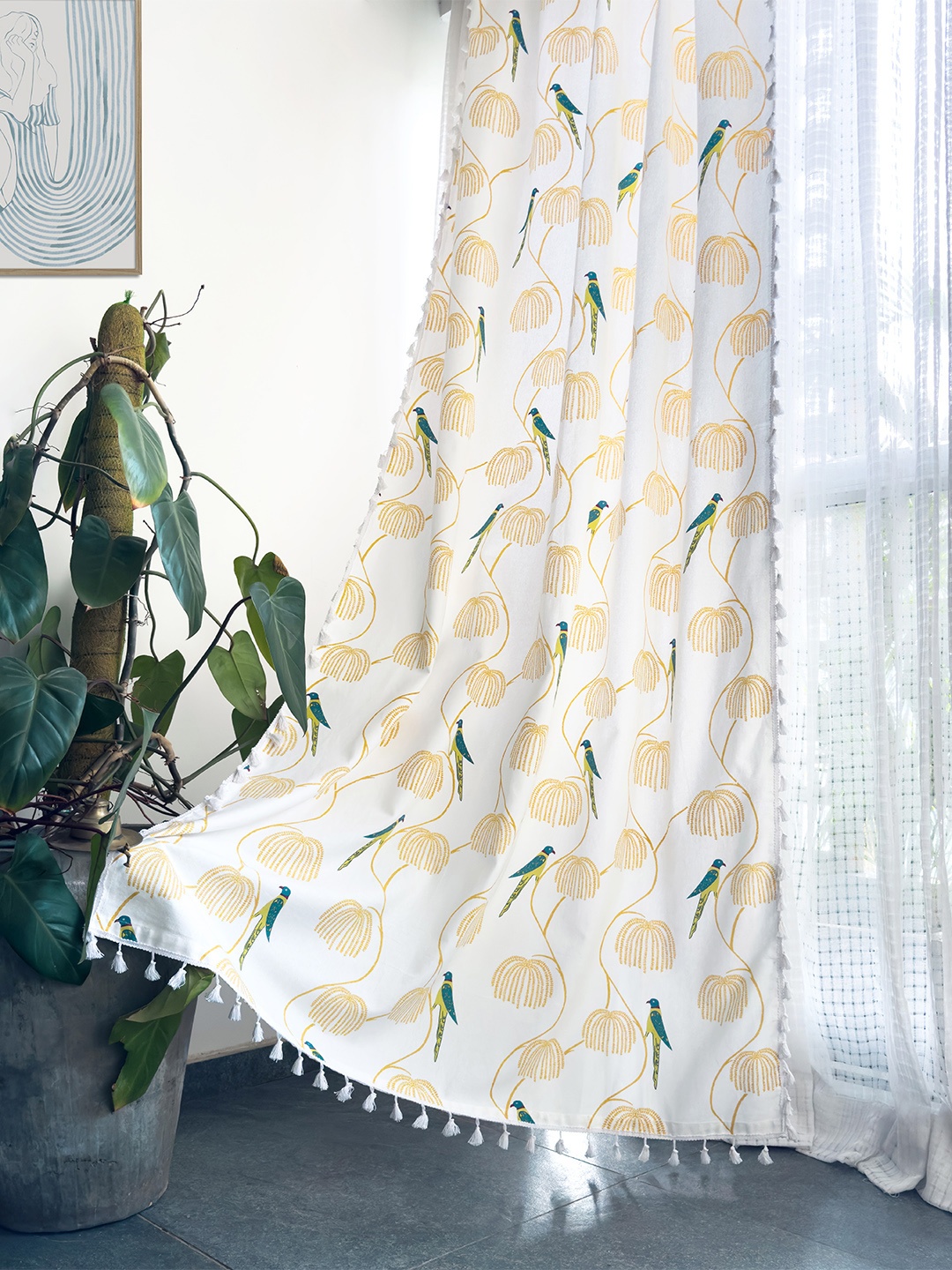 Tranquebar Home Blue & White Ethnic Motifs Printed Room Darkening Cotton Door Curtain
Tranquebar Home Blue & White Ethnic Motifs Printed Room Darkening Cotton Door Curtain