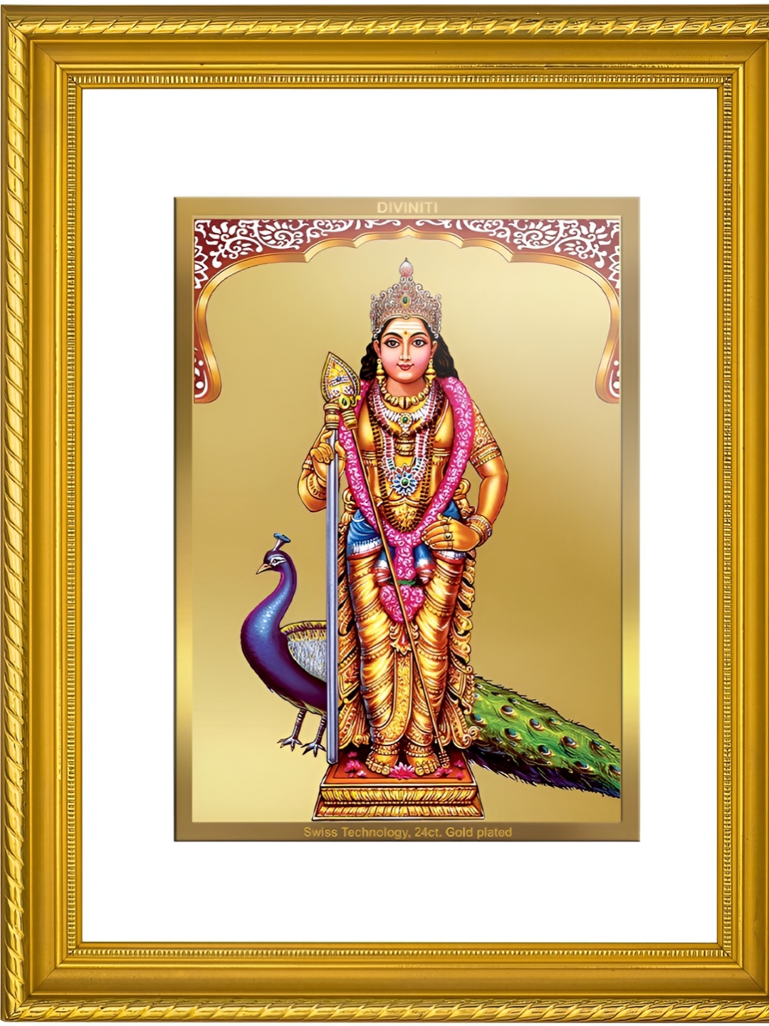 DIVINITI Gold Toned & Yellow 24K Gold-Plated Foil Murugan Religious Framed Wall Art
DIVINITI Gold Toned & Yellow 24K Gold-Plated Foil Murugan Religious Framed Wall Art