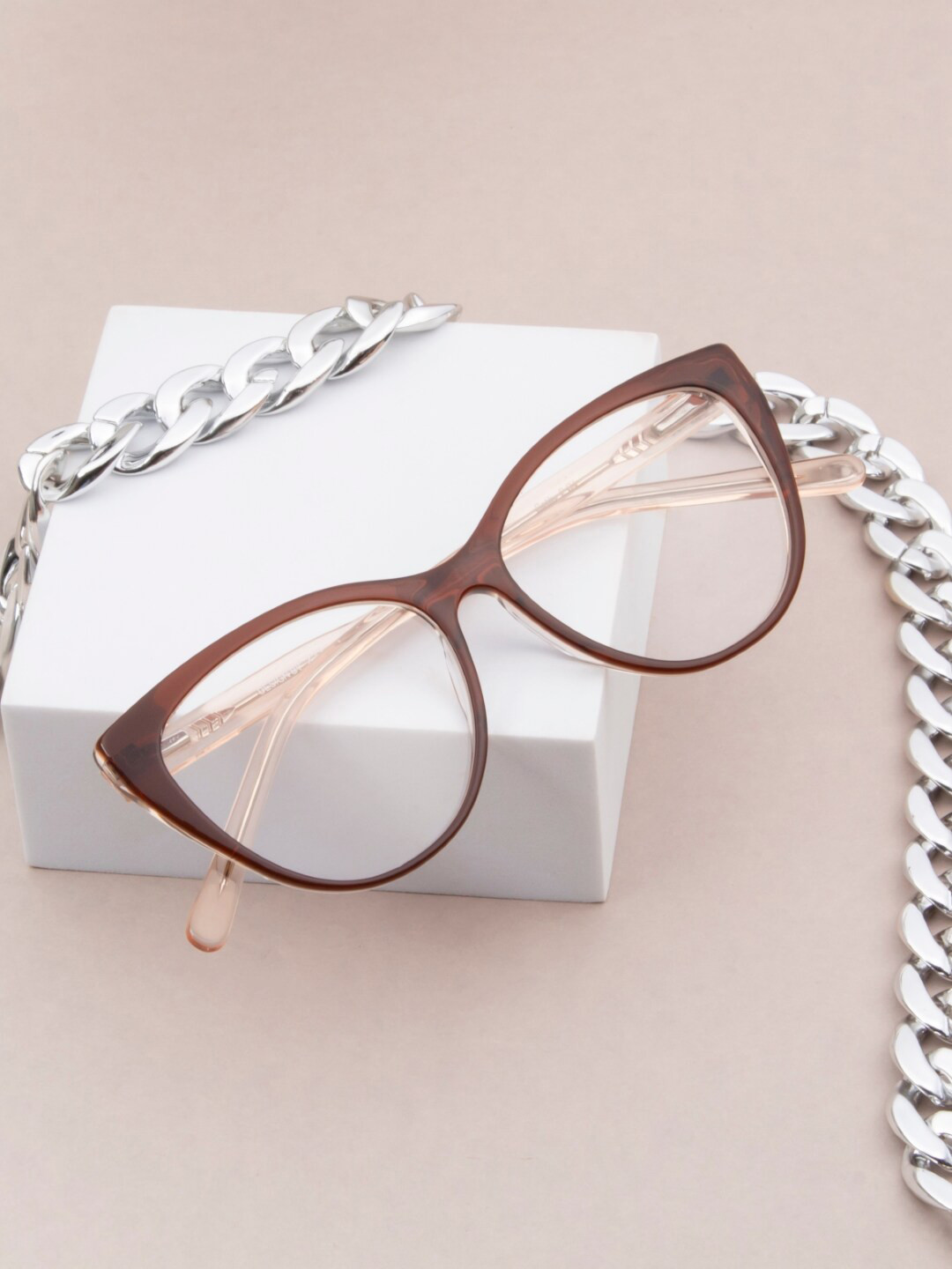 Ted Smith Women Full Rim Cateye Frames, Brown
Ted Smith Women Full Rim Cateye Frames, Brown