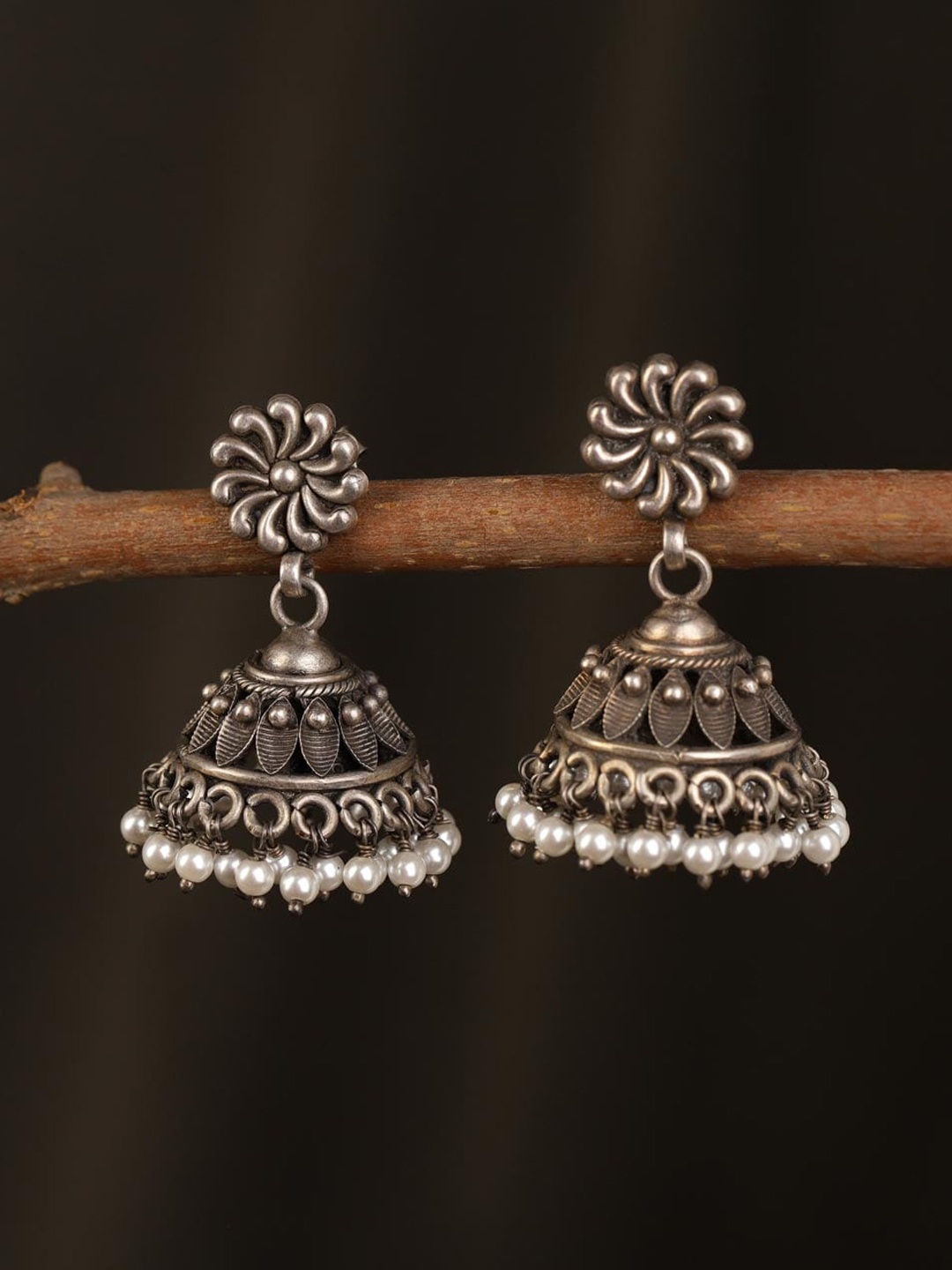 Fabindia Contemporary Jhumkas, Silver