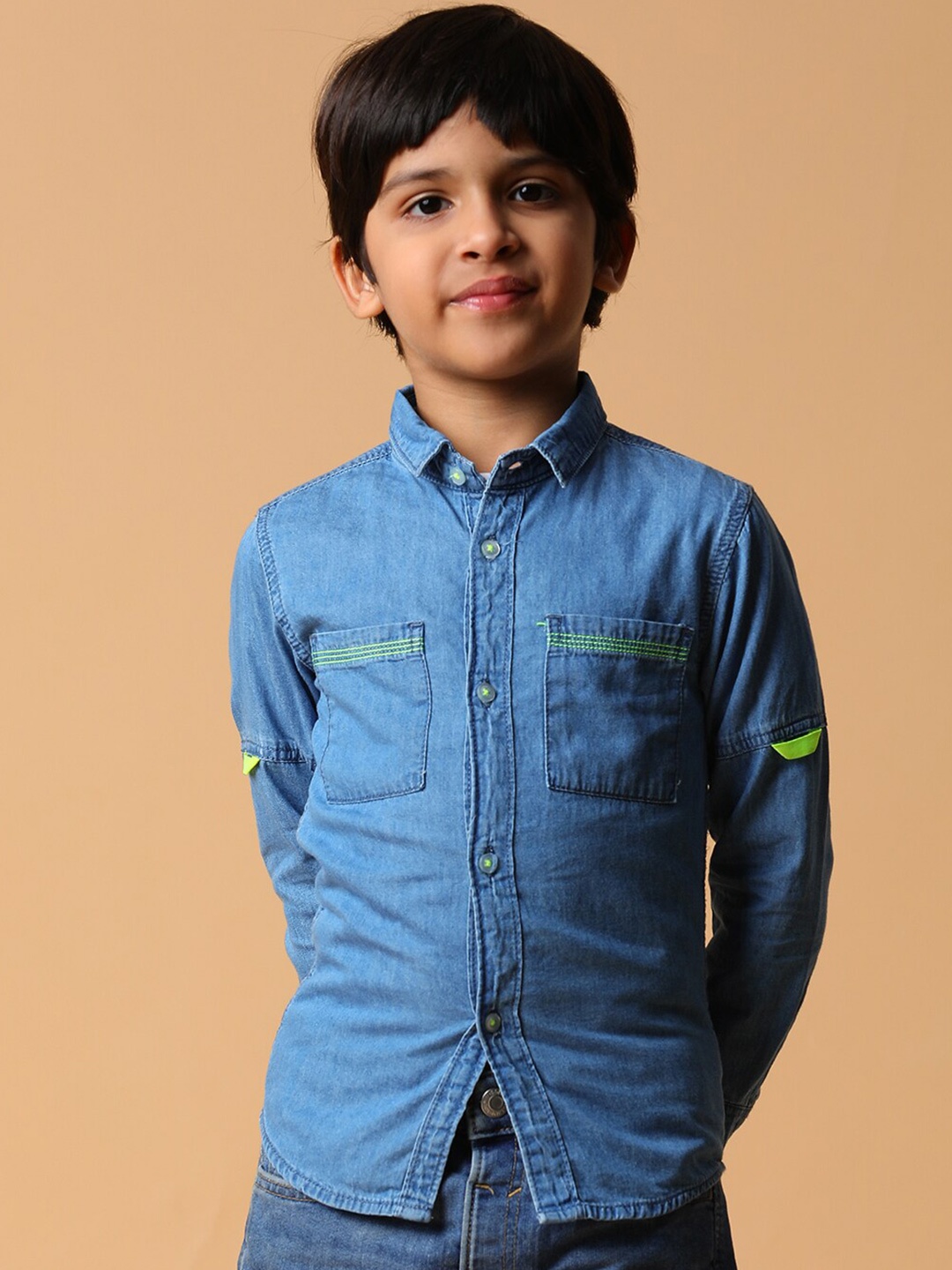 TALES & STORIES Boys Regular Fit Long Sleeves Spread Collar Cotton Casual Shirt, Blue
TALES & STORIES Boys Regular Fit Long Sleeves Spread Collar Cotton Casual Shirt, Blue