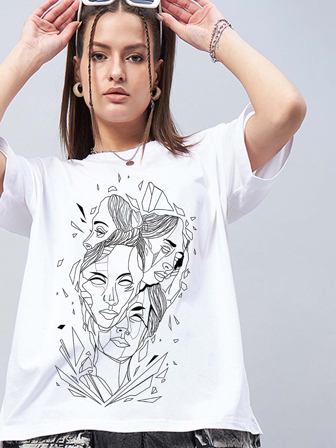 GESPO Graphic Printed Round Neck Drop Shoulder Sleeves Cotton Oversized T-shirt, White
GESPO Graphic Printed Round Neck Drop Shoulder Sleeves Cotton Oversized T-shirt, White