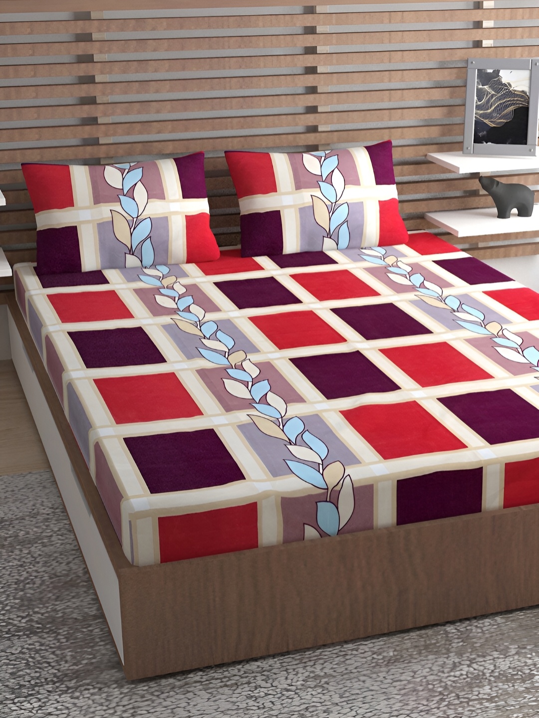 Lunar Days Red Floral Cotton 140 TC Queen Bedsheet with 2 Pillow Covers
Lunar Days Red Floral Cotton 140 TC Queen Bedsheet with 2 Pillow Covers
